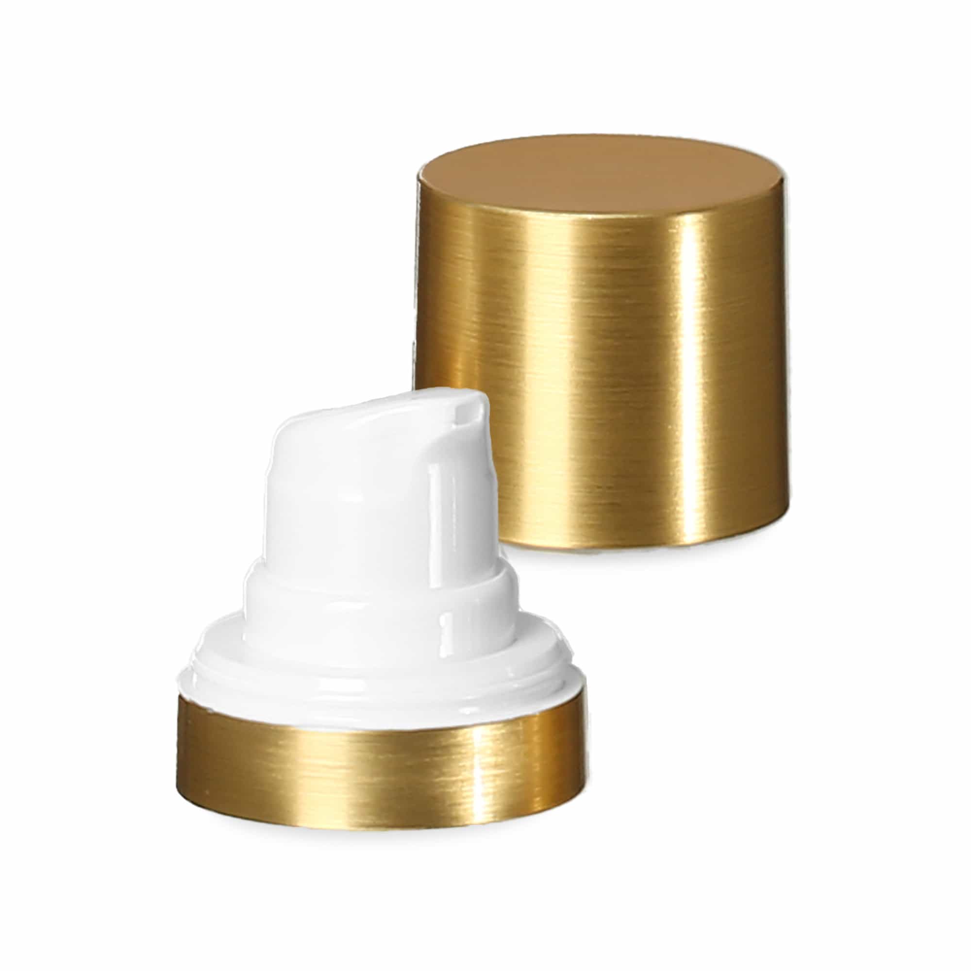 Airless Başlık Micro Altın Kenar + beyaz, parlak kapak başlığı Airless Başlık Micro Altın Kenar + beyaz, parlak kapak başlığı
