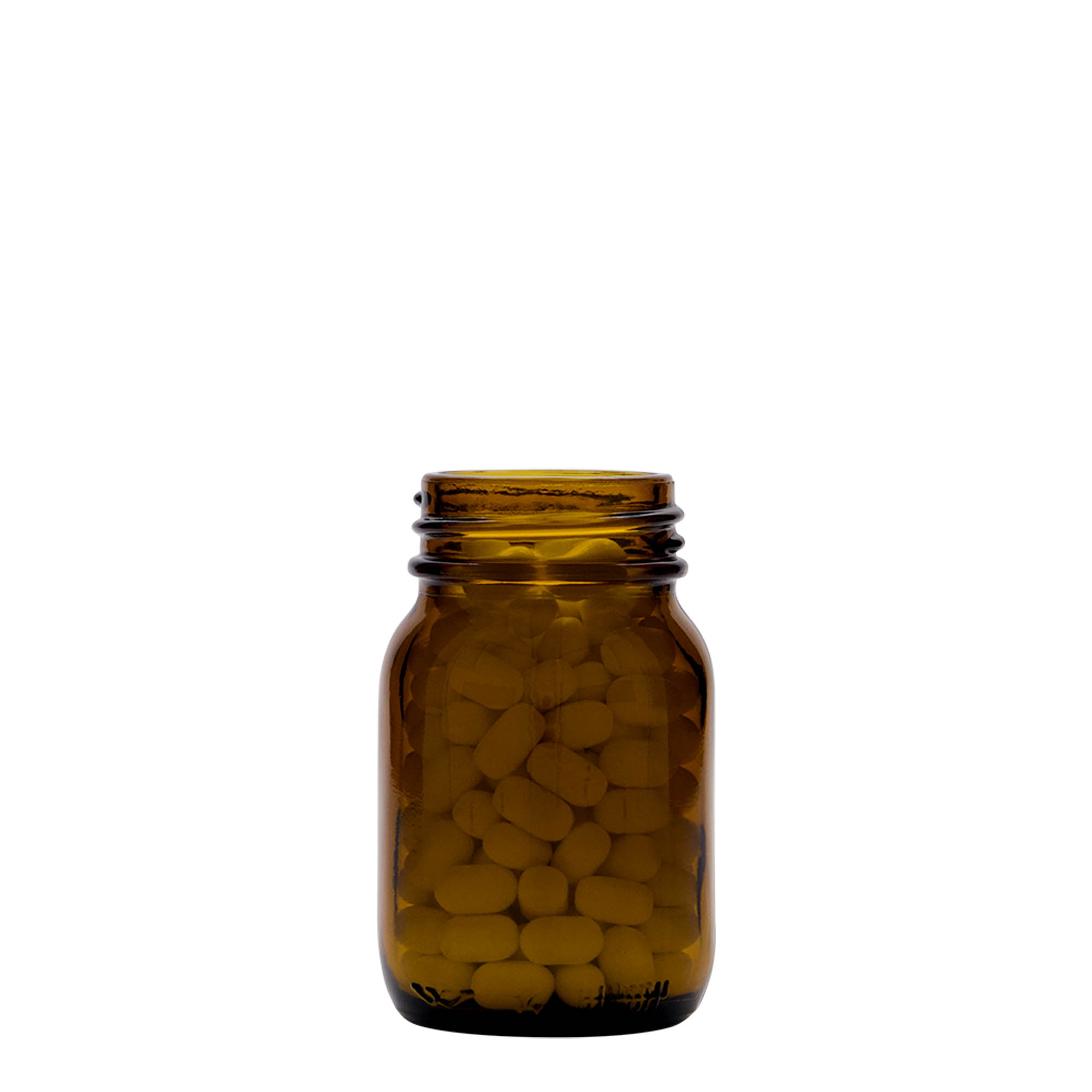 75 ml Geniş ağızlı cam, kahverengi, Ağız çapı: DIN 40