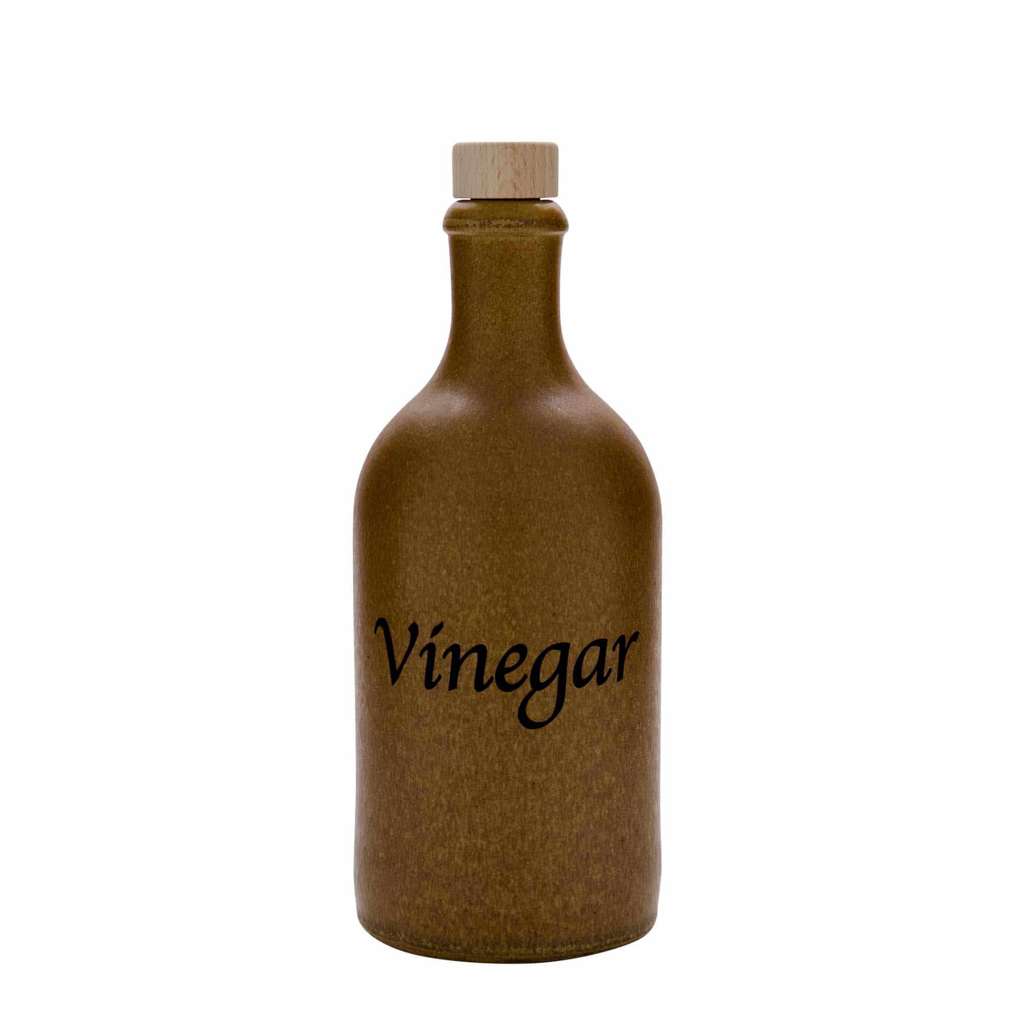 500 ml Toprak testi, Motif: Sirke, Pişmiş toprak, kahverengi-kristal, Ağız: Mantar