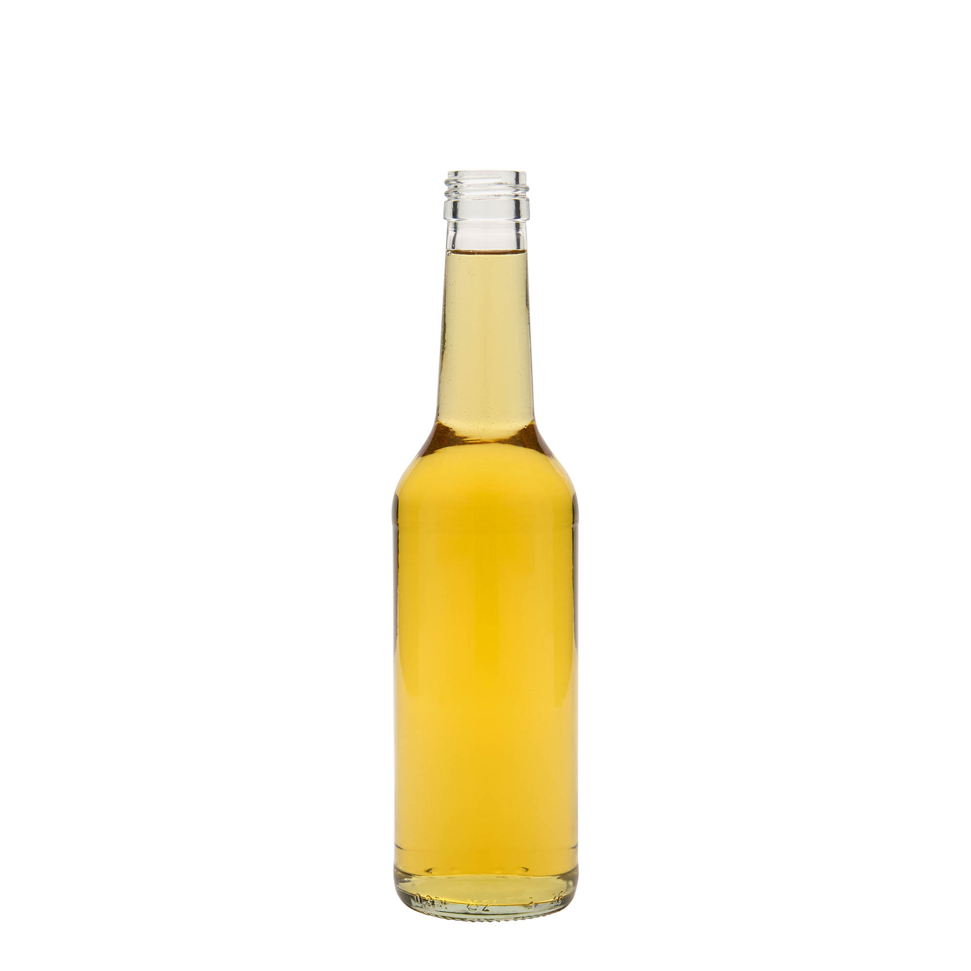 350 ml Cam Şişe Düz Boyun, Ağız: PP 28