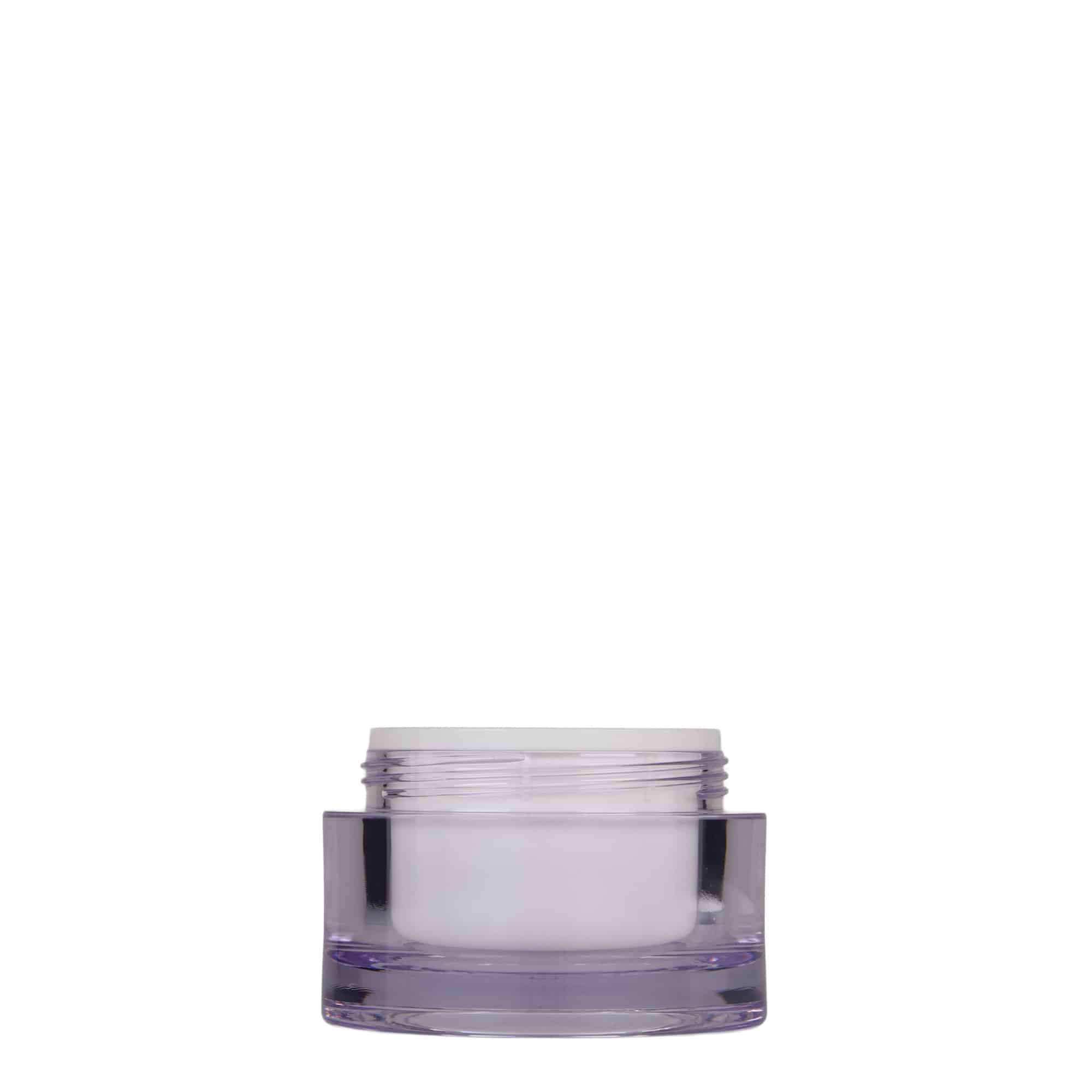 50 ml kavanoz, SAN plastik, beyaz, ağız: vidalı kapak 50 ml kavanoz, SAN plastik, beyaz, ağız: vidalı kapak