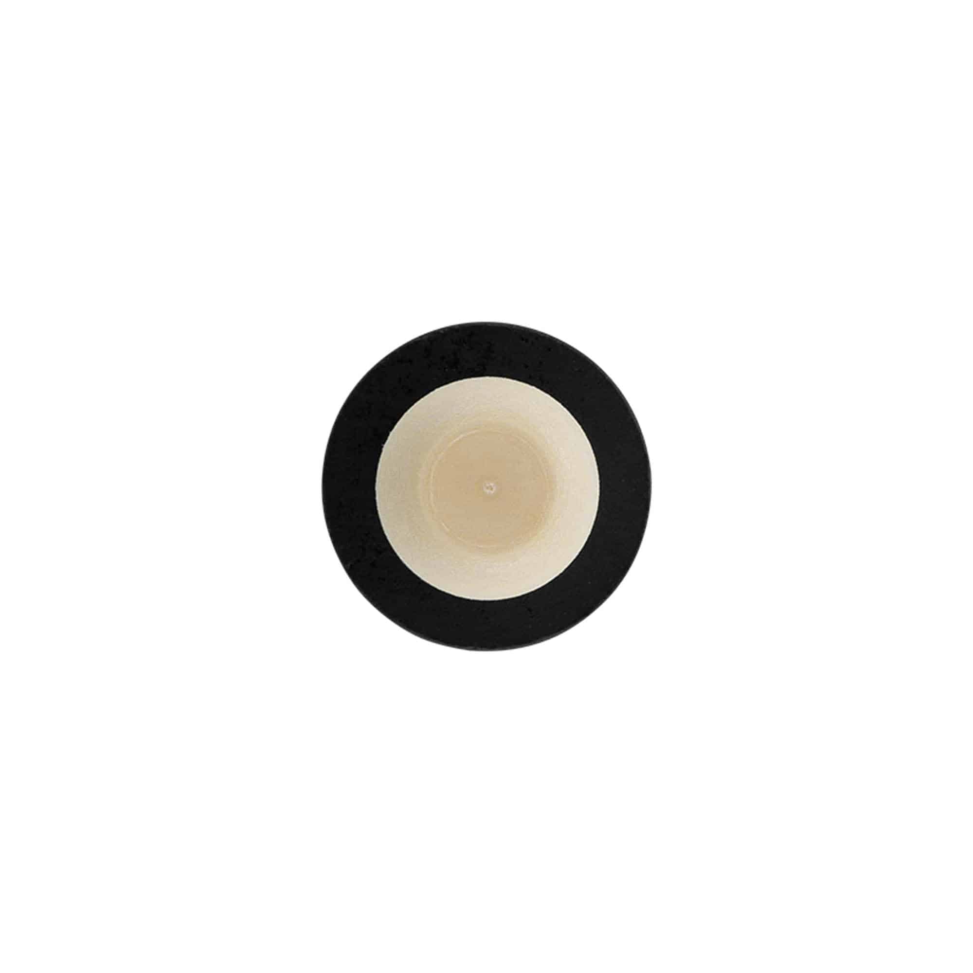 Sap mantar tıpa 19 mm, ahşap/plastik, siyah, ağız için: mantar