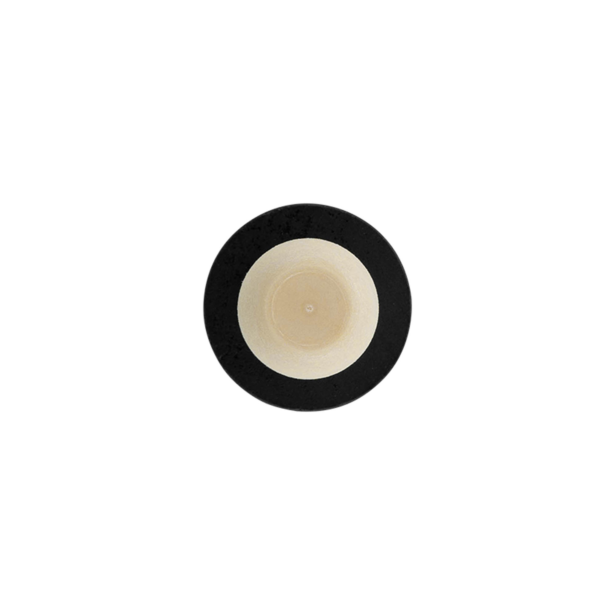 Sap mantar tıpa 19 mm, ahşap/plastik, siyah, ağız için: mantar