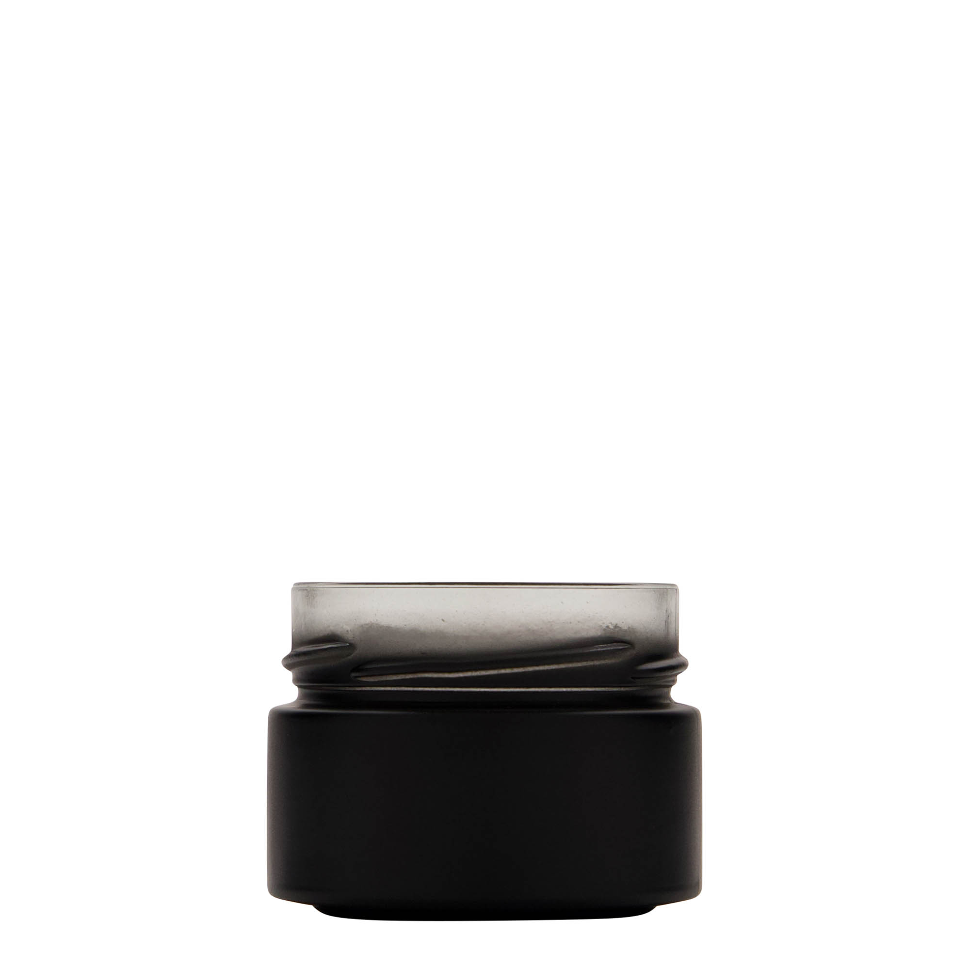 130 ml Yuvarlak Cam 'Aurora', siyah, Ağız: Derin-Twist-Off (DTO 66)