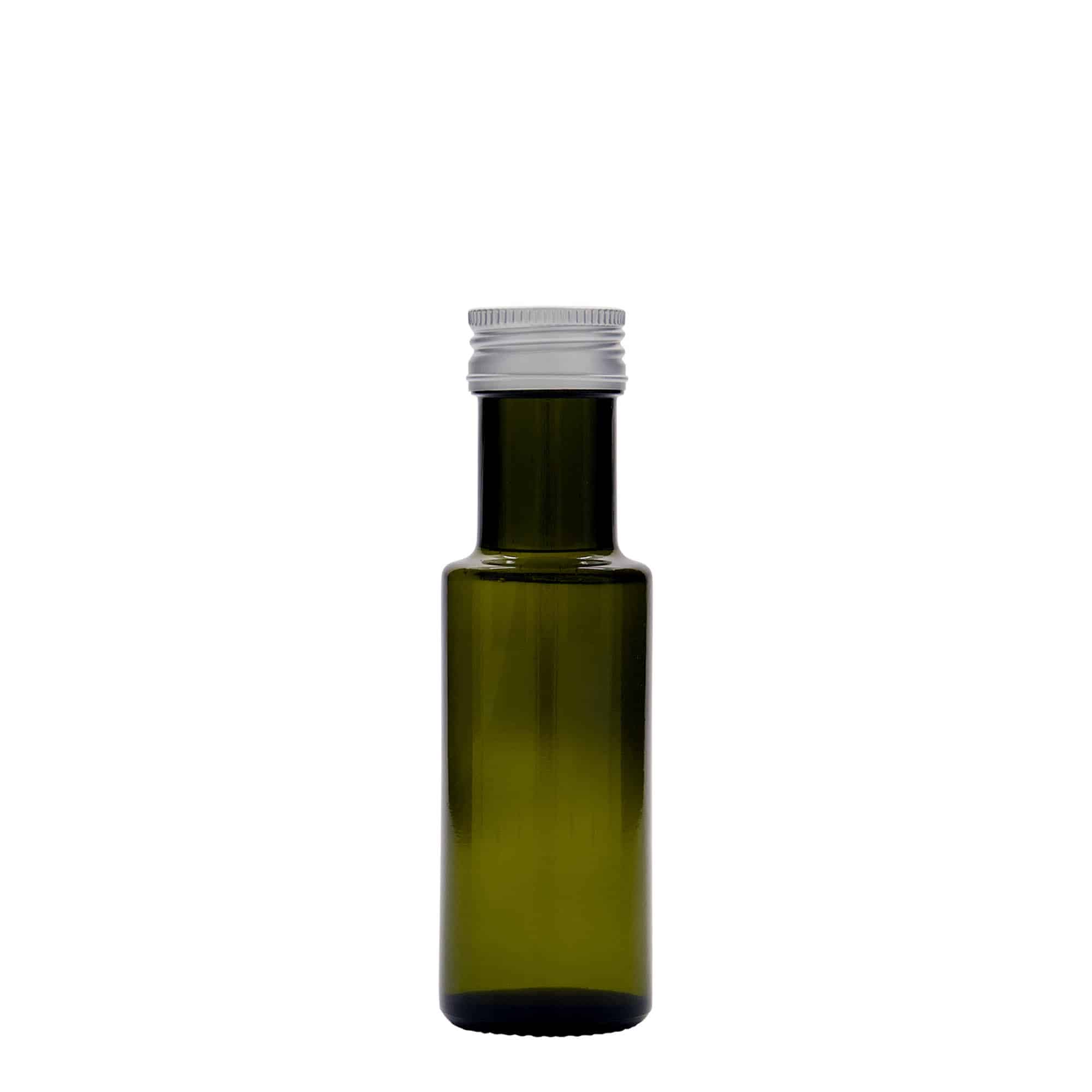 100 ml cam şişe 'Dorica', antik yeşil, ağız: PP 31,5