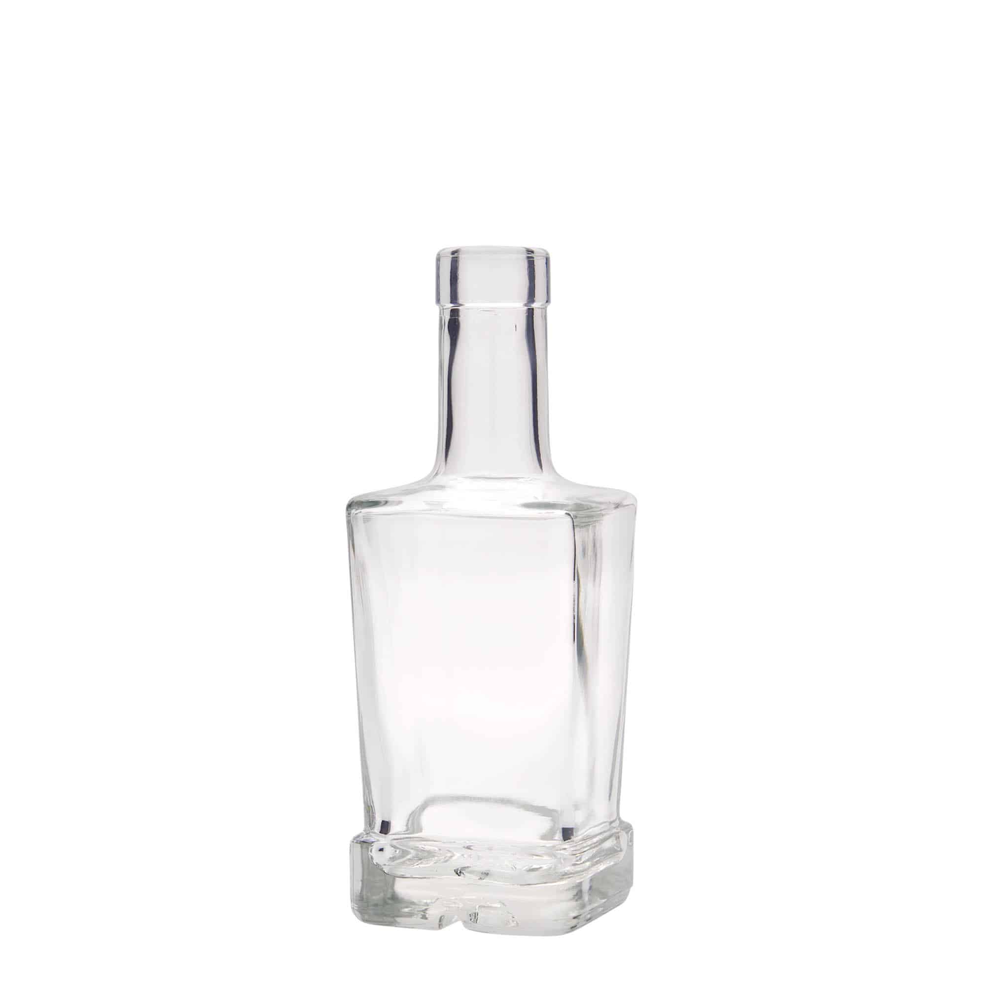 250 ml Cam şişe 'Rene', kare, ağız: mantar