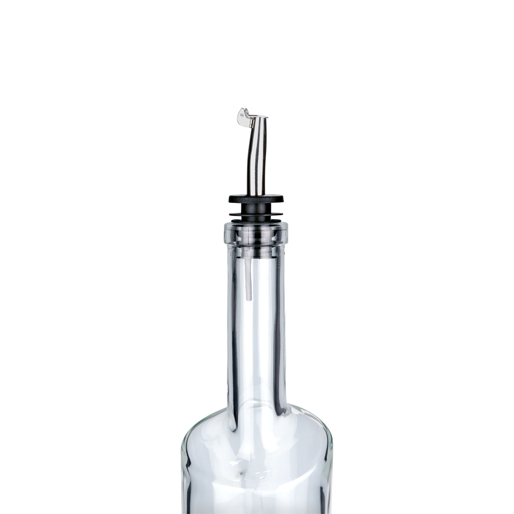 Paslanmaz çelik, metal kapaklı dökme ağız, gümüş renginde