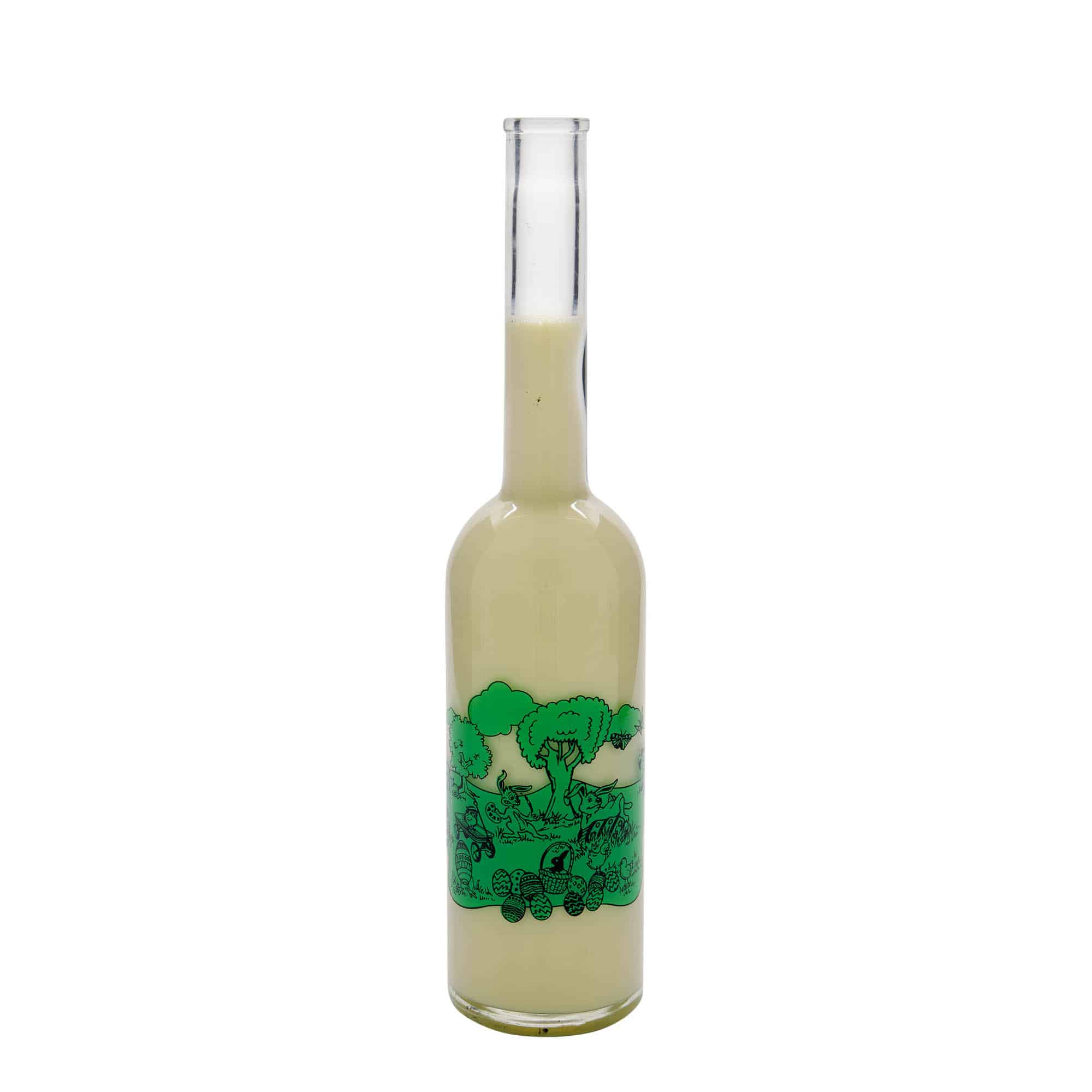 500 ml Cam Şişe 'Opera', Motif: Mutlu Paskalyalar, Ağız: Mantar