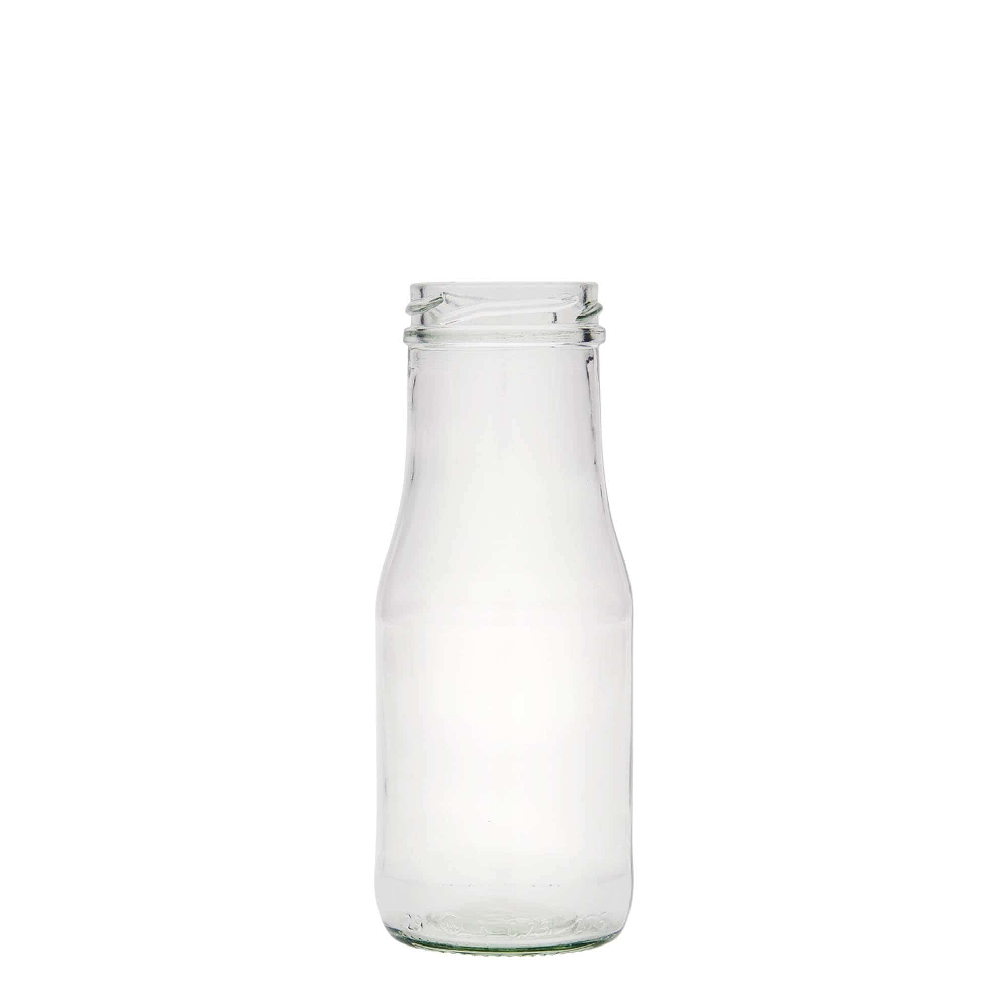 250 ml Cam Şişe Susann, Ağız: Vidalı Kapak (TO 48) 250 ml Cam Şişe Susann, Ağız: Vidalı Kapak (TO 48)