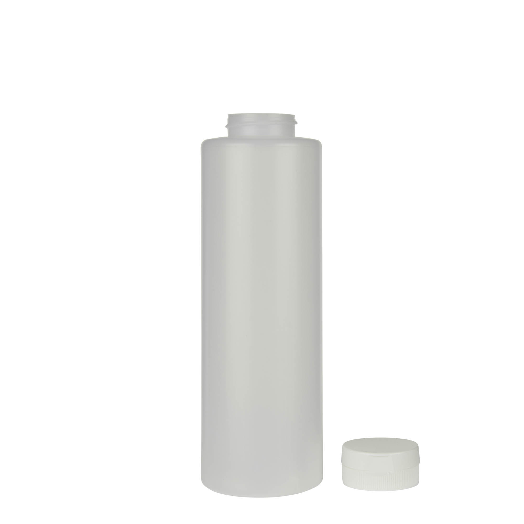 500 ml Sos Şişesi, LDPE Plastik, doğal, Ağız: 38/400 500 ml Sos Şişesi, LDPE Plastik, doğal, Ağız: 38/400
