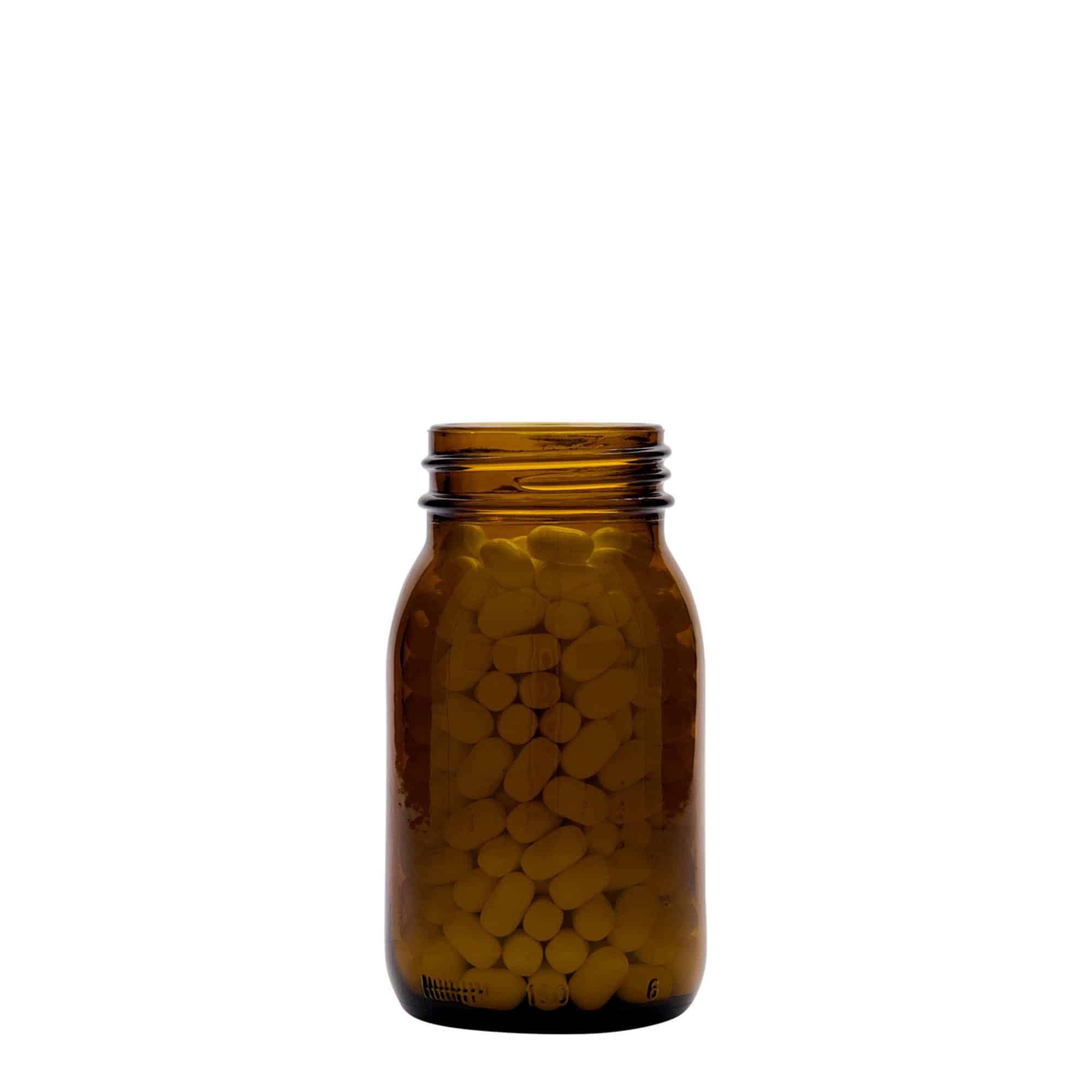 150 ml Geniş Ağızlı Cam, kahverengi, Ağız: DIN 45