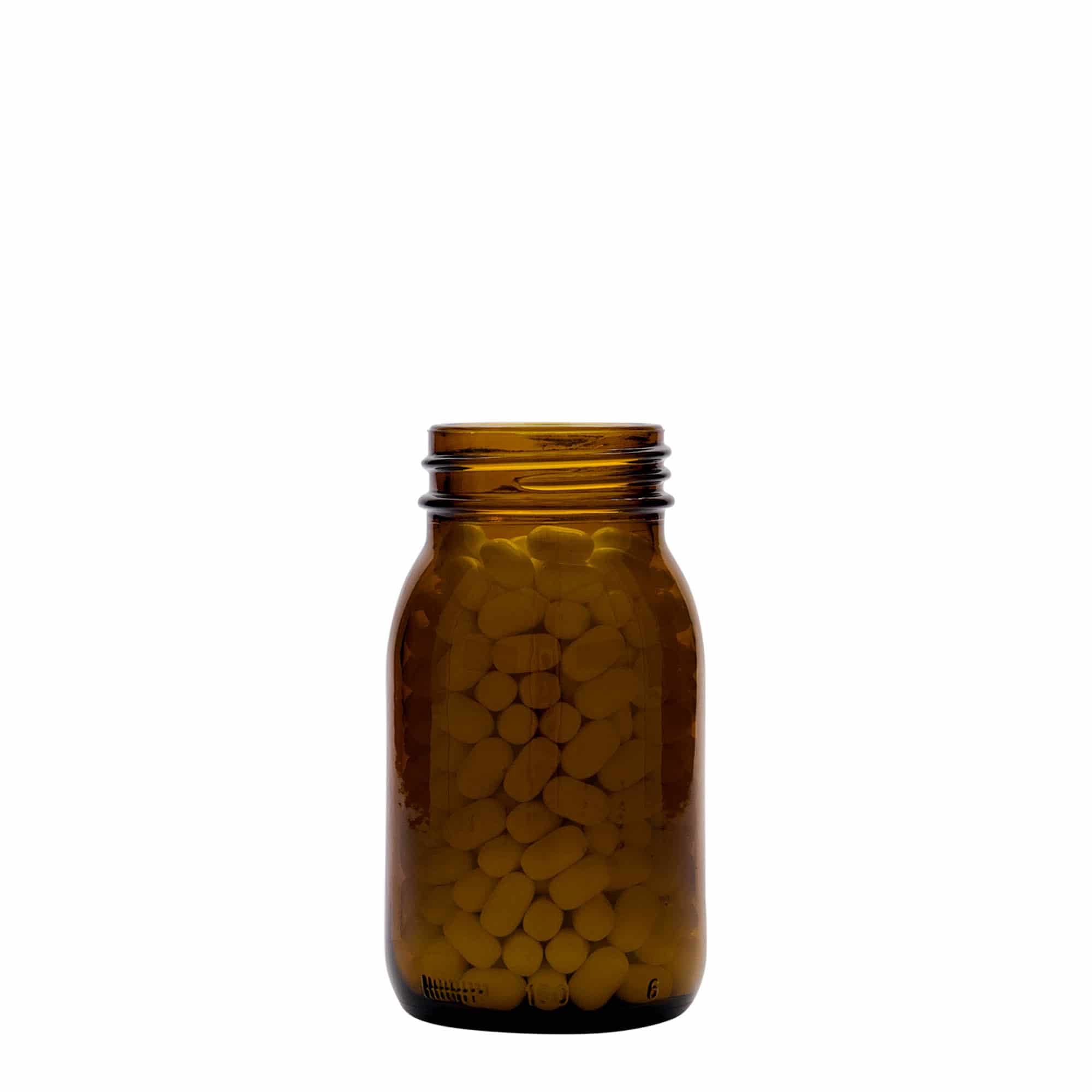 150 ml Geniş Ağızlı Cam, kahverengi, Ağız: DIN 45