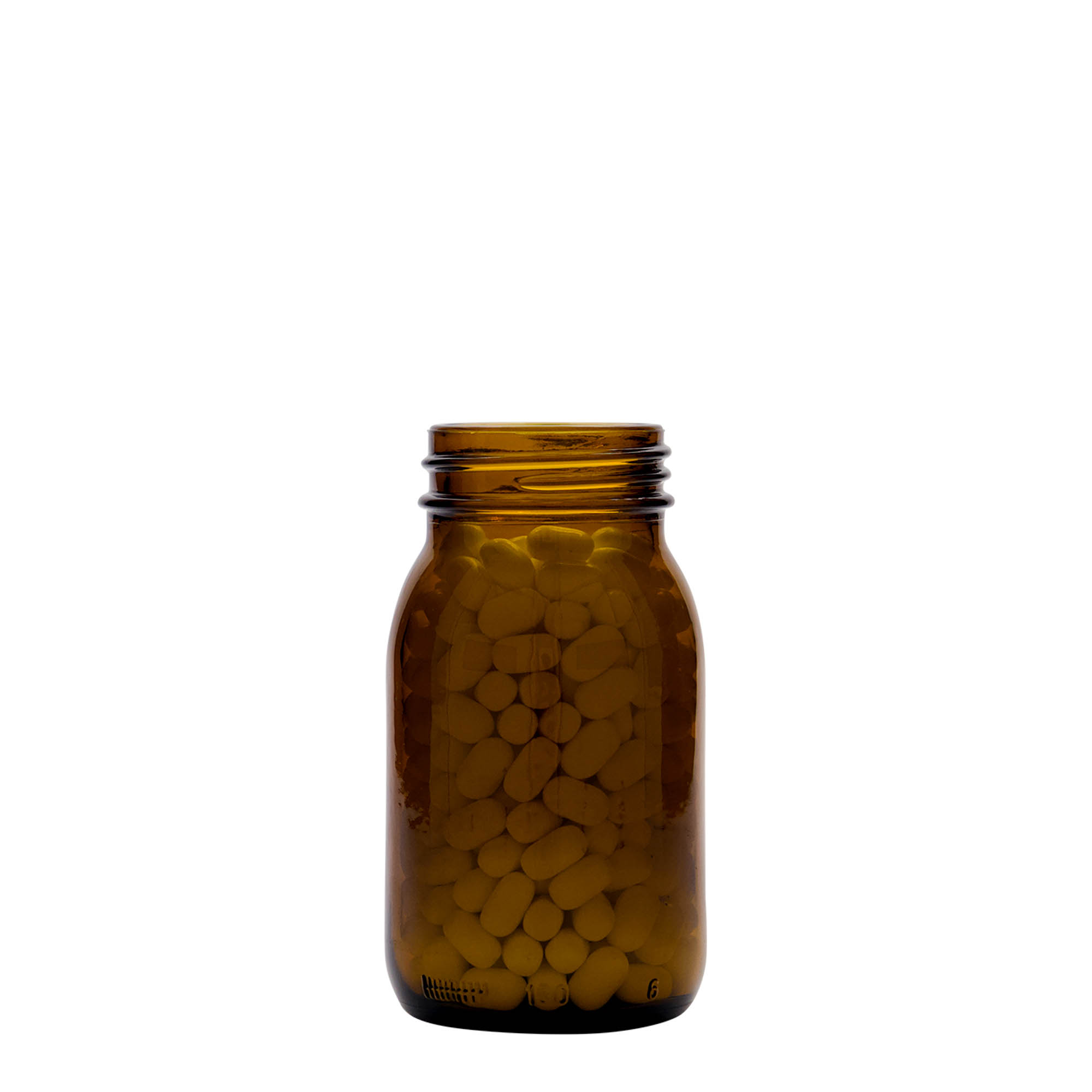 150 ml Geniş Ağızlı Cam, kahverengi, Ağız: DIN 45