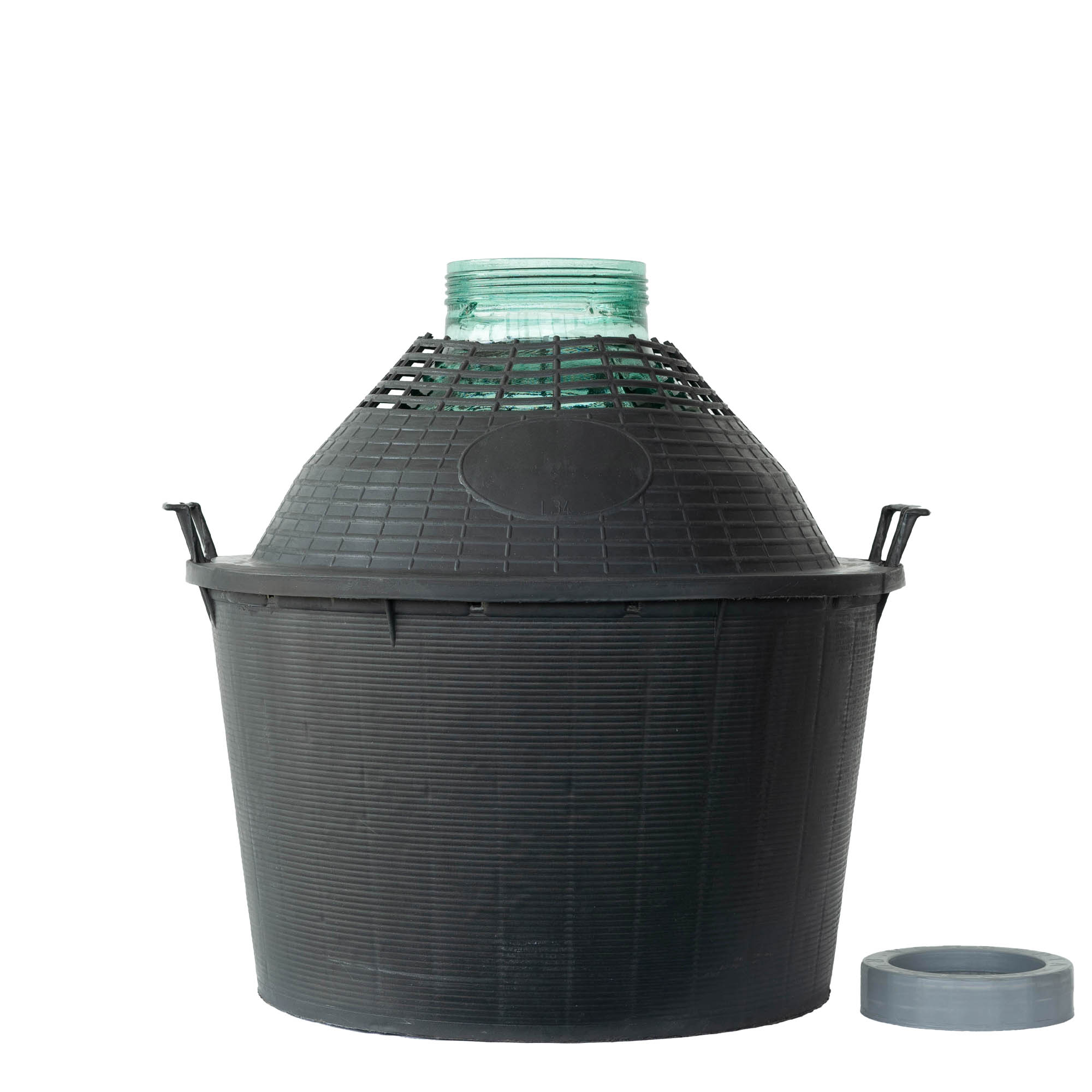 34 l Balon Şişe Geniş Ağız, Cam, Ağız: Vidalı Kapak 34 l Balon Şişe Geniş Ağız, Cam, Ağız: Vidalı Kapak