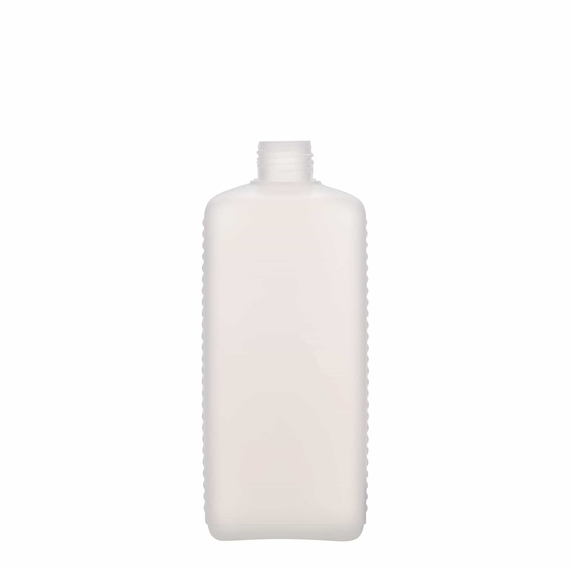 500 ml Kanister şişe, dikdörtgen, HDPE plastik, doğal, ağız: DIN 25 EPE 500 ml Kanister şişe, dikdörtgen, HDPE plastik, doğal, ağız: DIN 25 EPE