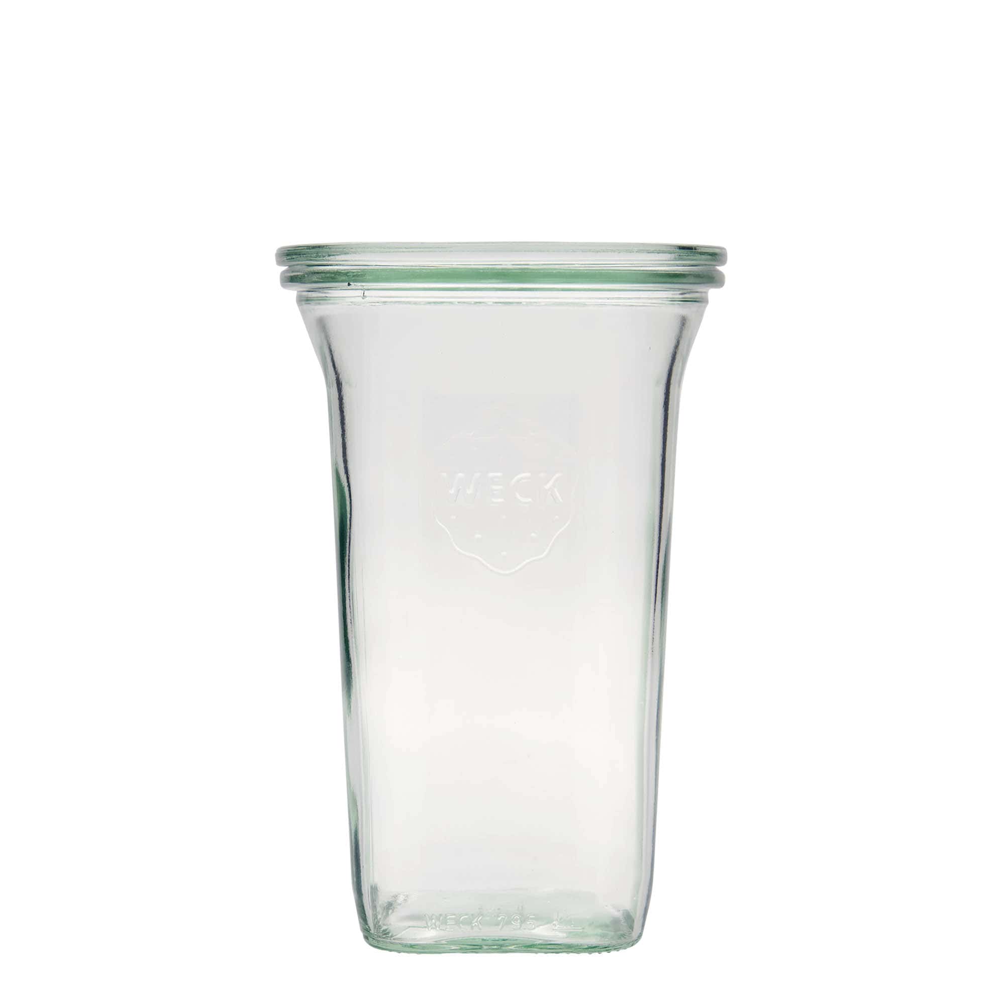 795 ml WECK-Quadroglas, kare, ağız: yuvarlak kenar 795 ml WECK-Quadroglas, kare, ağız: yuvarlak kenar
