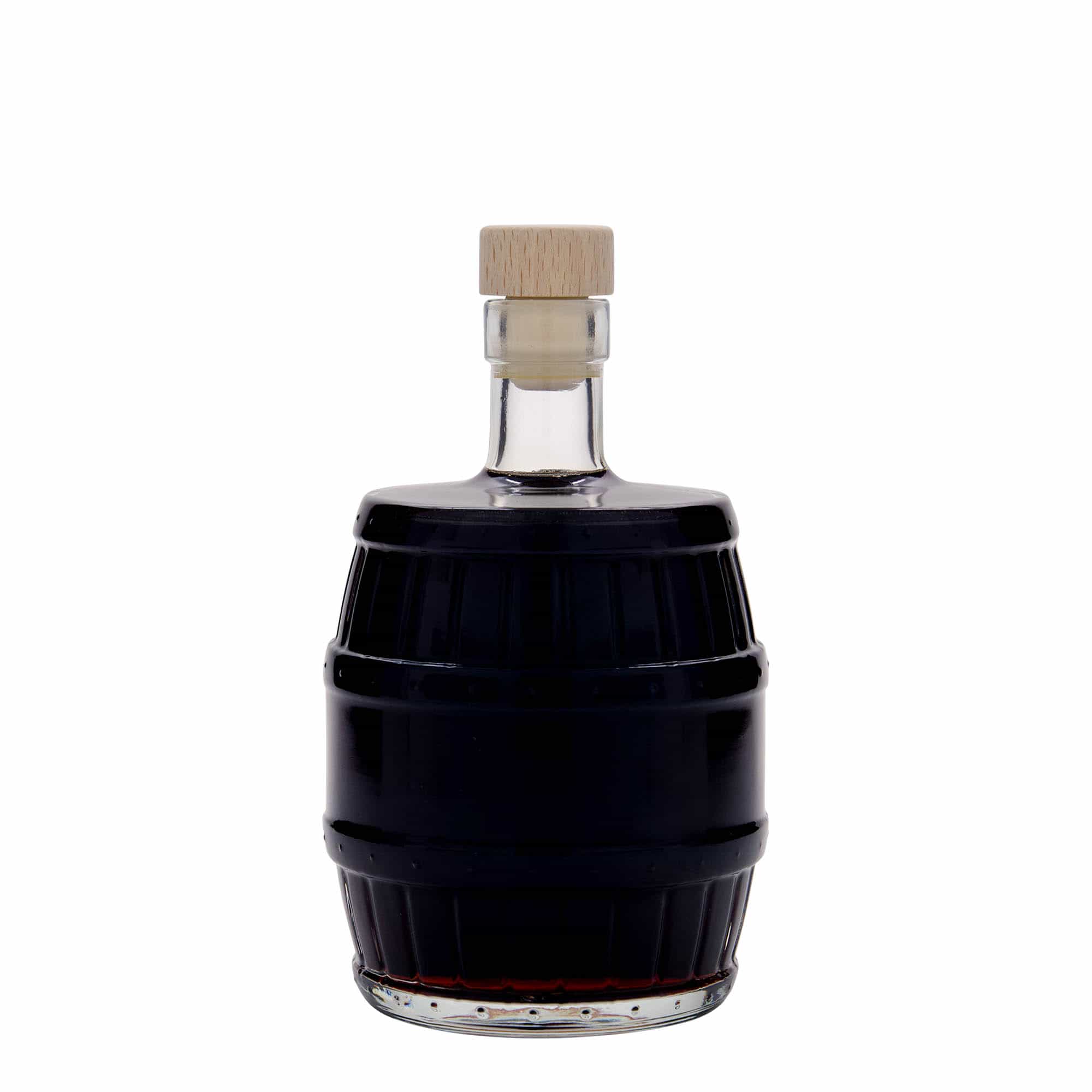 500 ml cam şişe 'Fıçı', ağzı: mantar