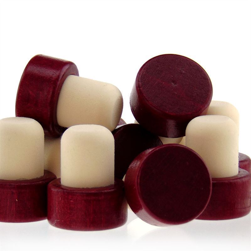 Sap mantar tıpa 19 mm, ahşap/plastik, bordo kırmızısı, ağız için: mantar Sap mantar tıpa 19 mm, ahşap/plastik, bordo kırmızısı, ağız için: mantar