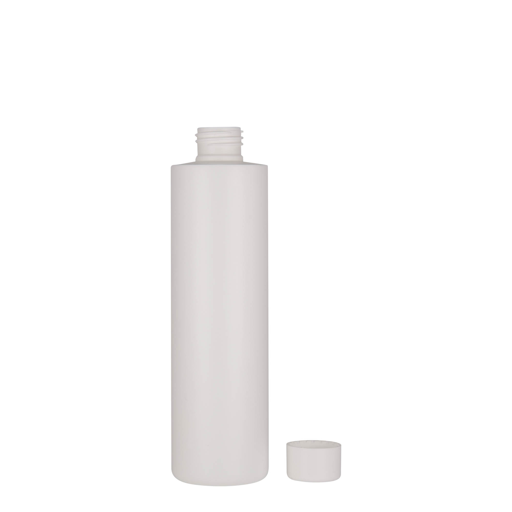 250 ml plastik şişe 'Pipe', HDPE, beyaz, ağız: 24/410
