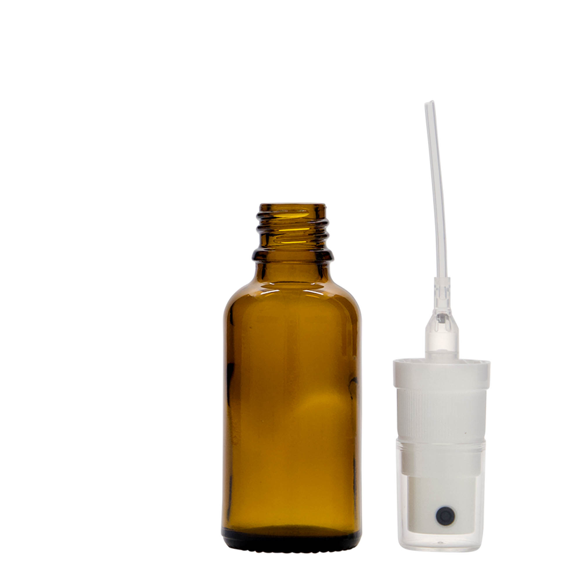 30 ml Sprey Şişesi Tıbbi, Cam, Kahverengi, Ağız: DIN 18