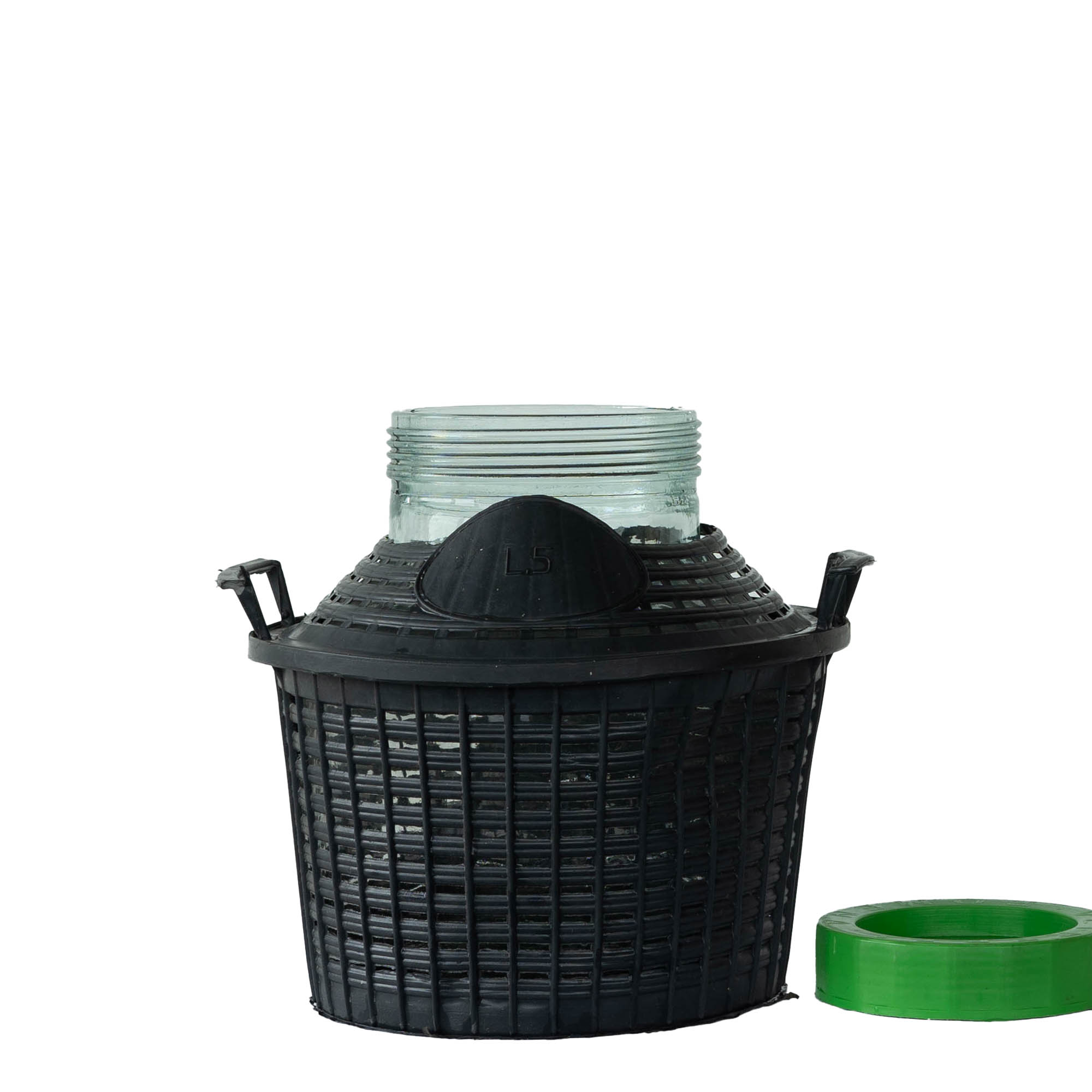 5 l Balon Şişe Geniş Ağız, Cam, Ağız: Vida Kapağı 5 l Balon Şişe Geniş Ağız, Cam, Ağız: Vida Kapağı