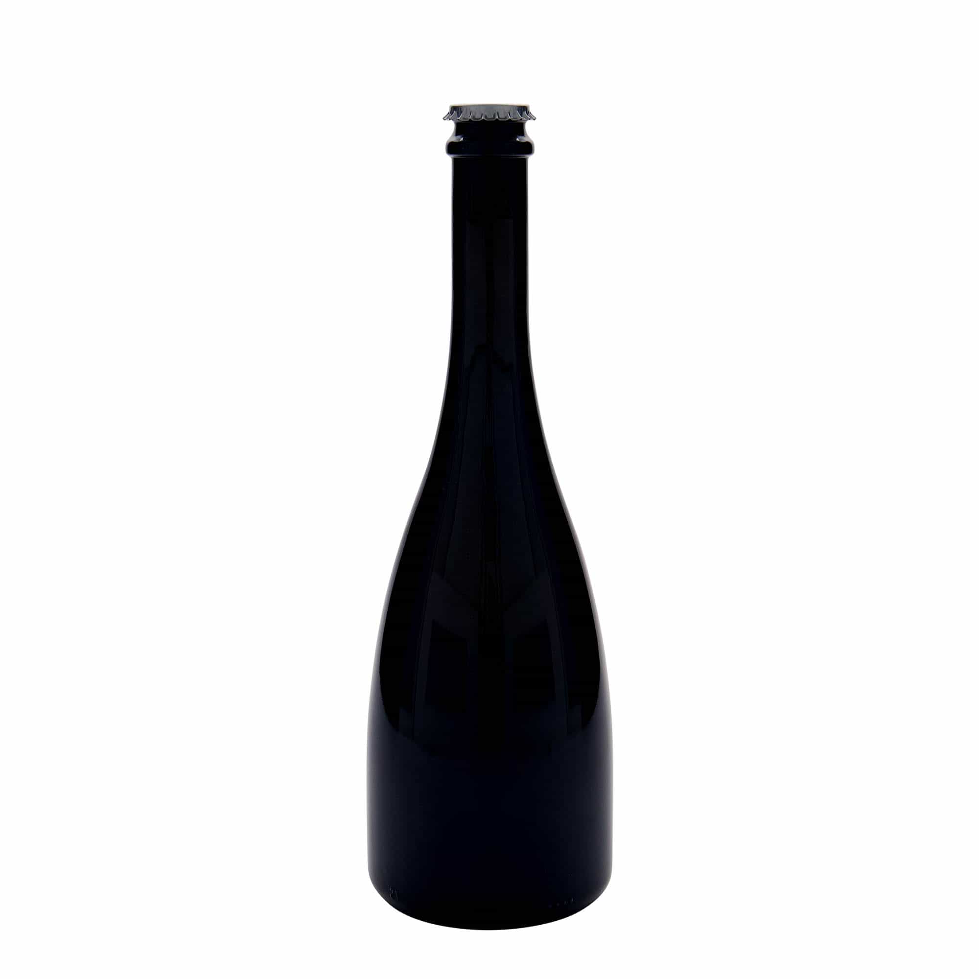 750 ml Bira-/Şampanya Şişesi 'Tosca', Cam, antik yeşil, Ağız: Kronkork