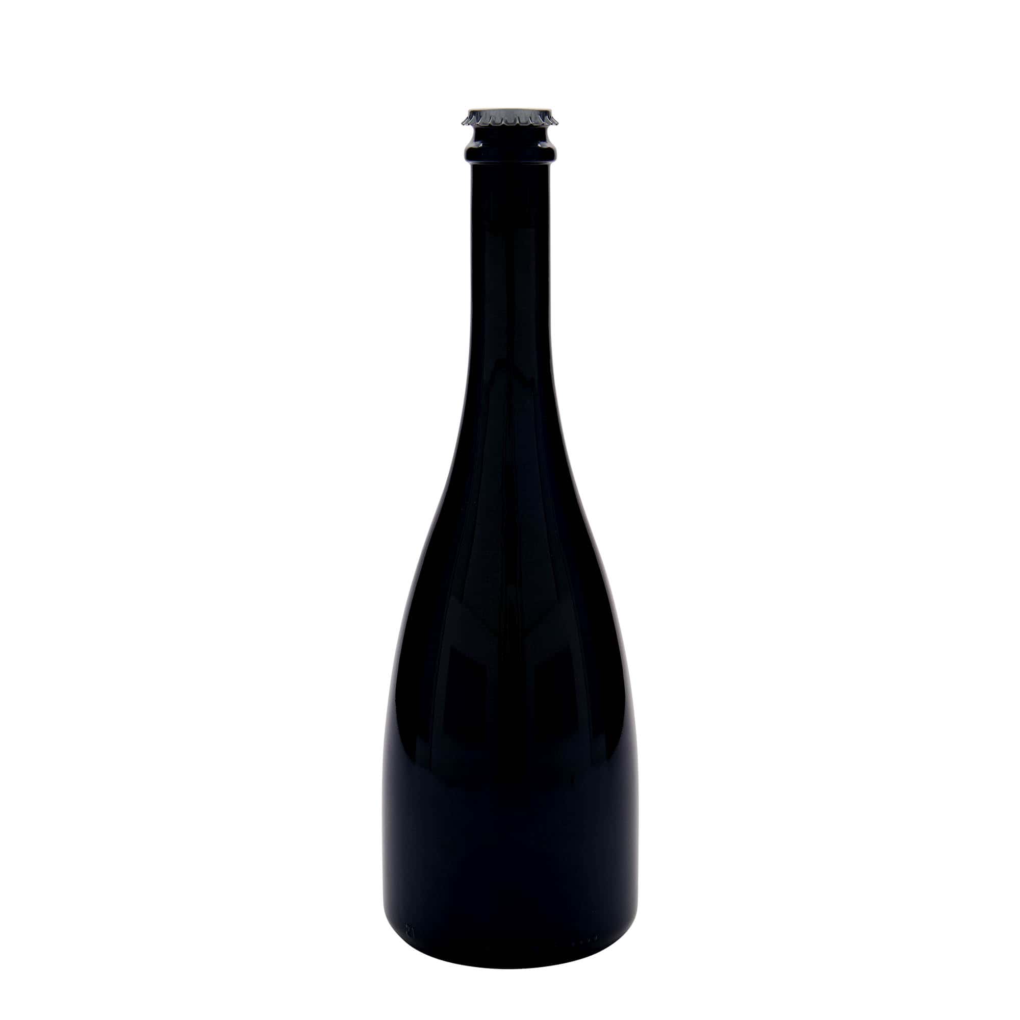 750 ml Bira-/Şampanya Şişesi 'Tosca', Cam, antik yeşil, Ağız: Kronkork