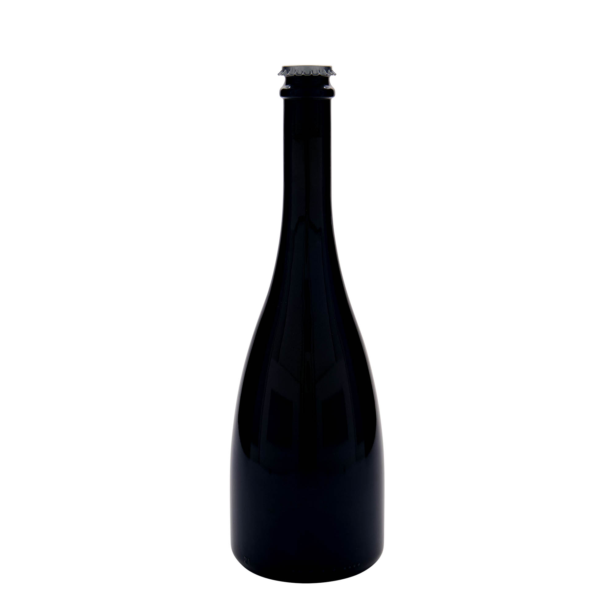 750 ml Bira-/Şampanya Şişesi 'Tosca', Cam, antik yeşil, Ağız: Kronkork