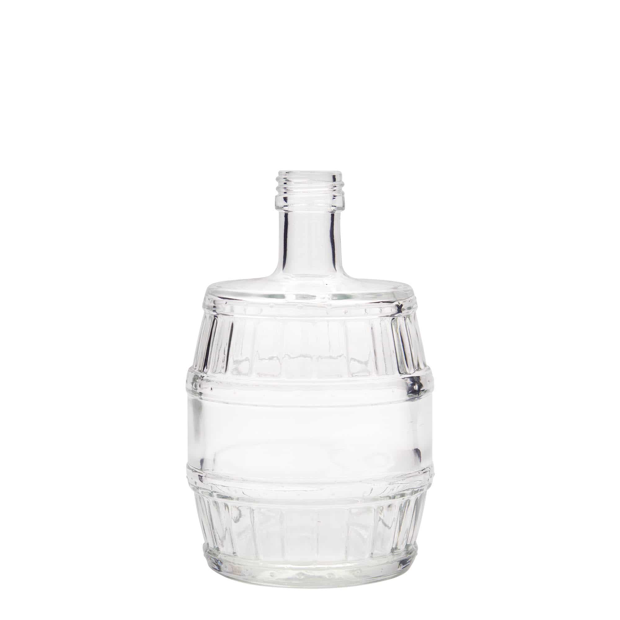 500 ml cam şişe 'Fıçı', ağız: PP 28