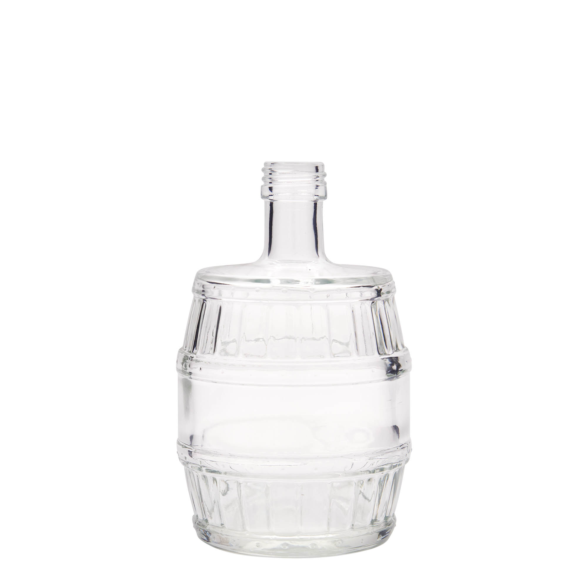 500 ml cam şişe 'Fıçı', ağız: PP 28