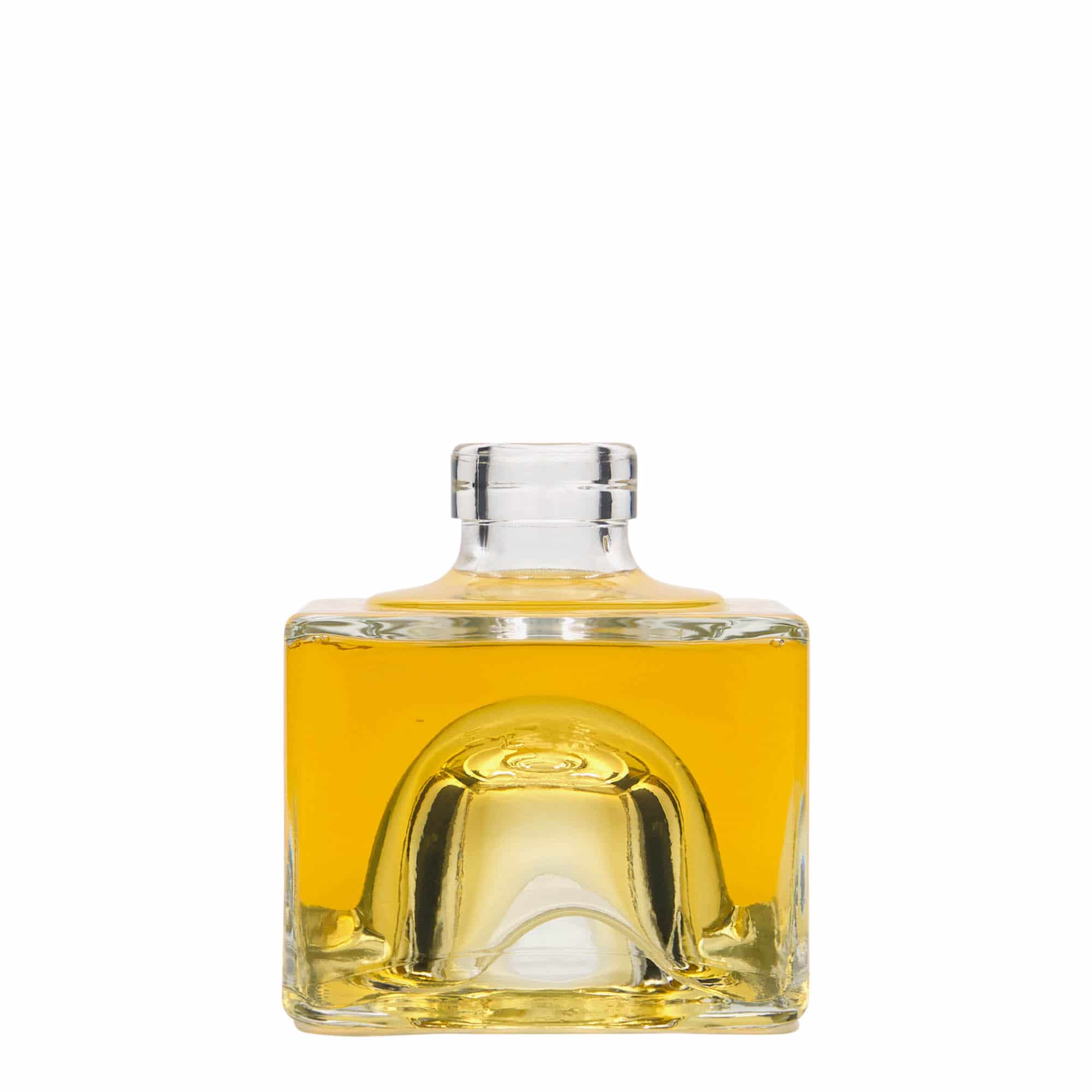 200 ml Cam şişe 'Cocolores', kare, ağız: mantar