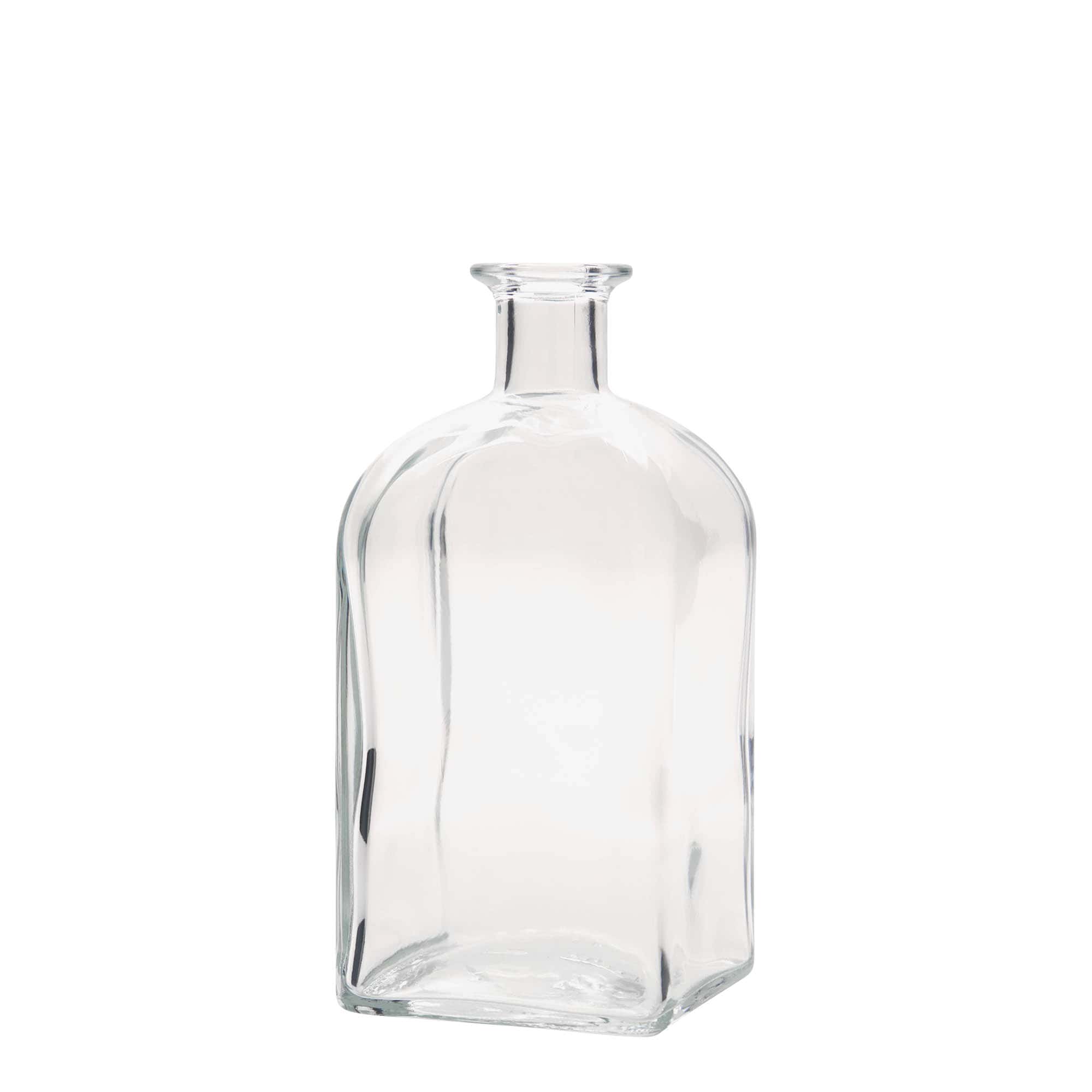 700 ml Cam Şişe Eczacı Kare, kare, Ağız: Mantar