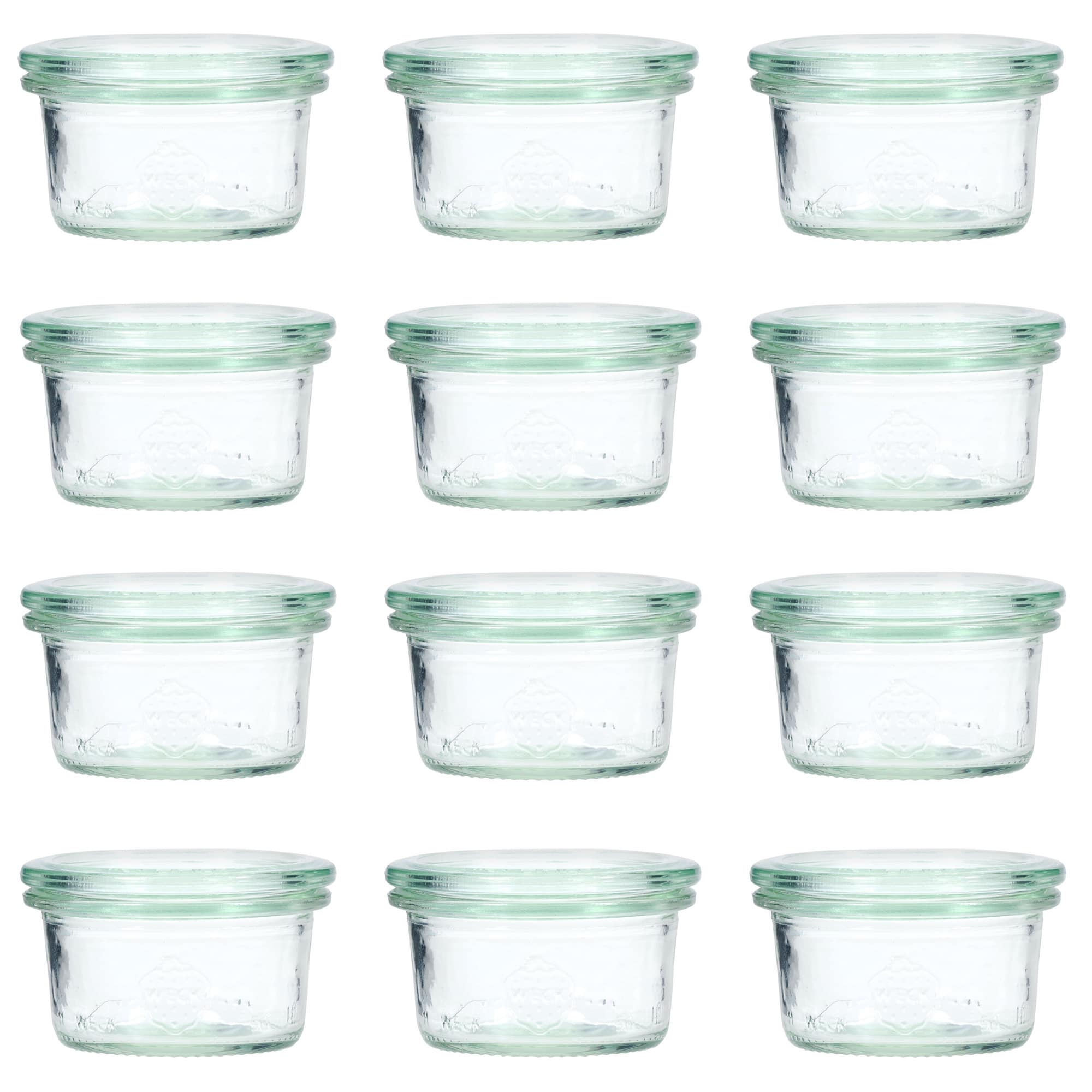 12x 50 ml WECK kavanoz cam kapaklı RR 60