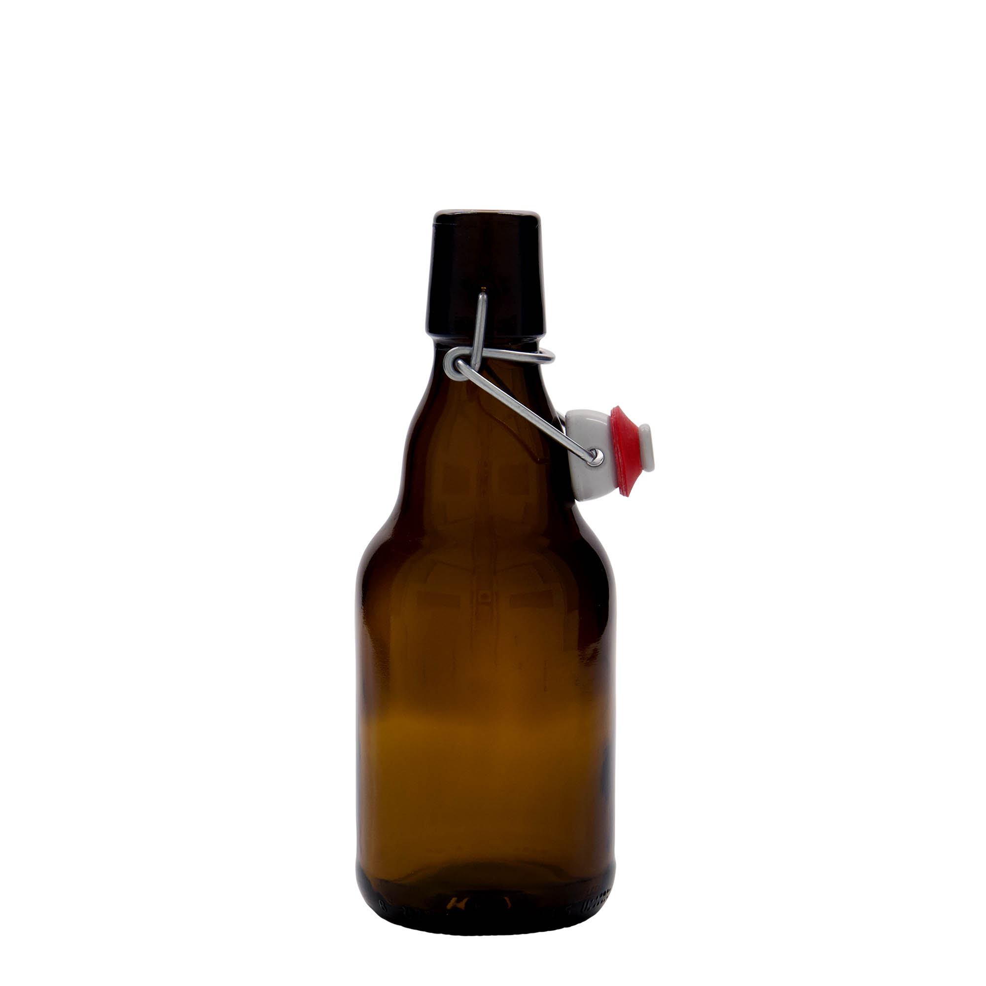 330 ml bira şişesi 'Steinie', cam, kahverengi, ağız: mandallı kapak