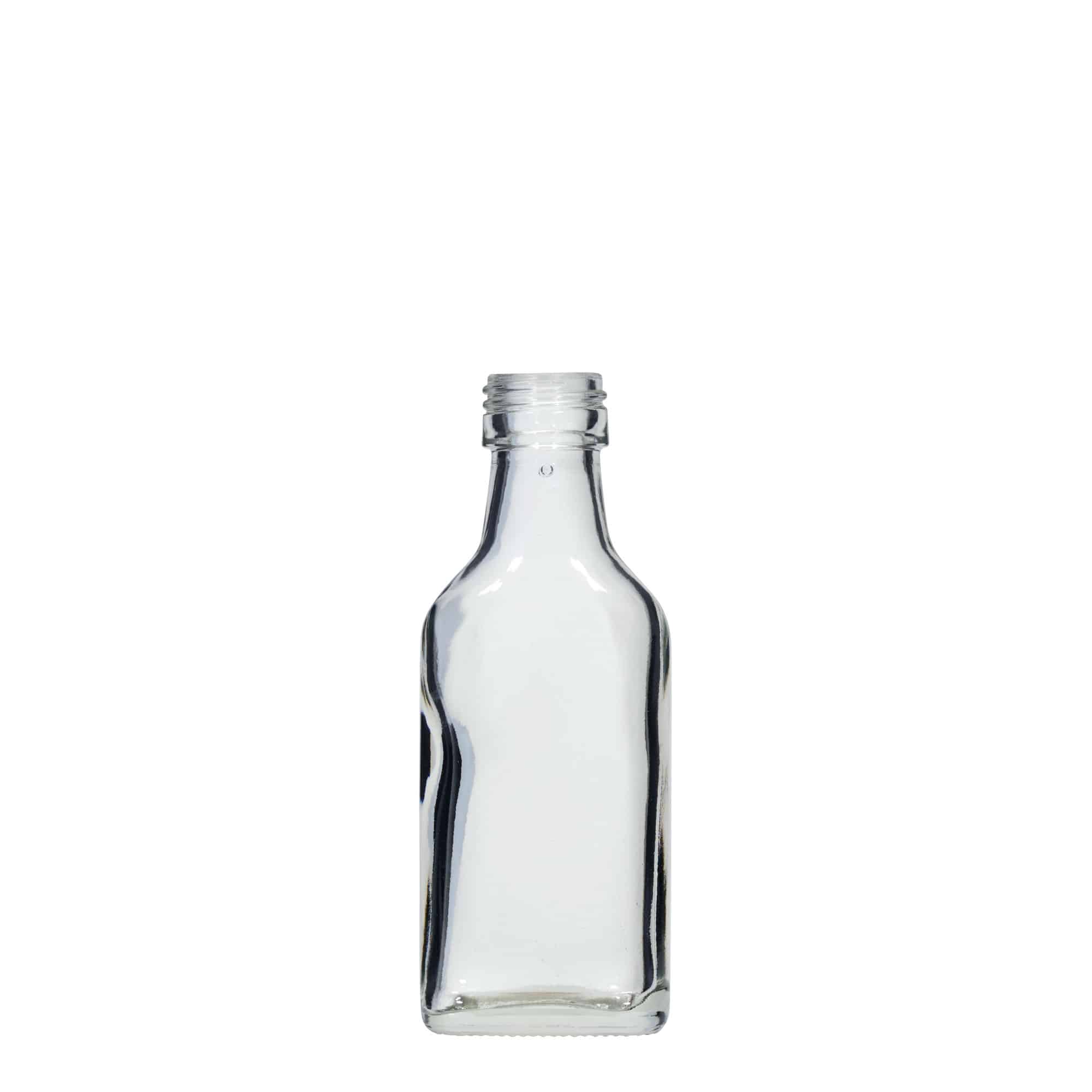 40 ml cep şişesi, dikdörtgen, ağız: PP 22 40 ml cep şişesi, dikdörtgen, ağız: PP 22