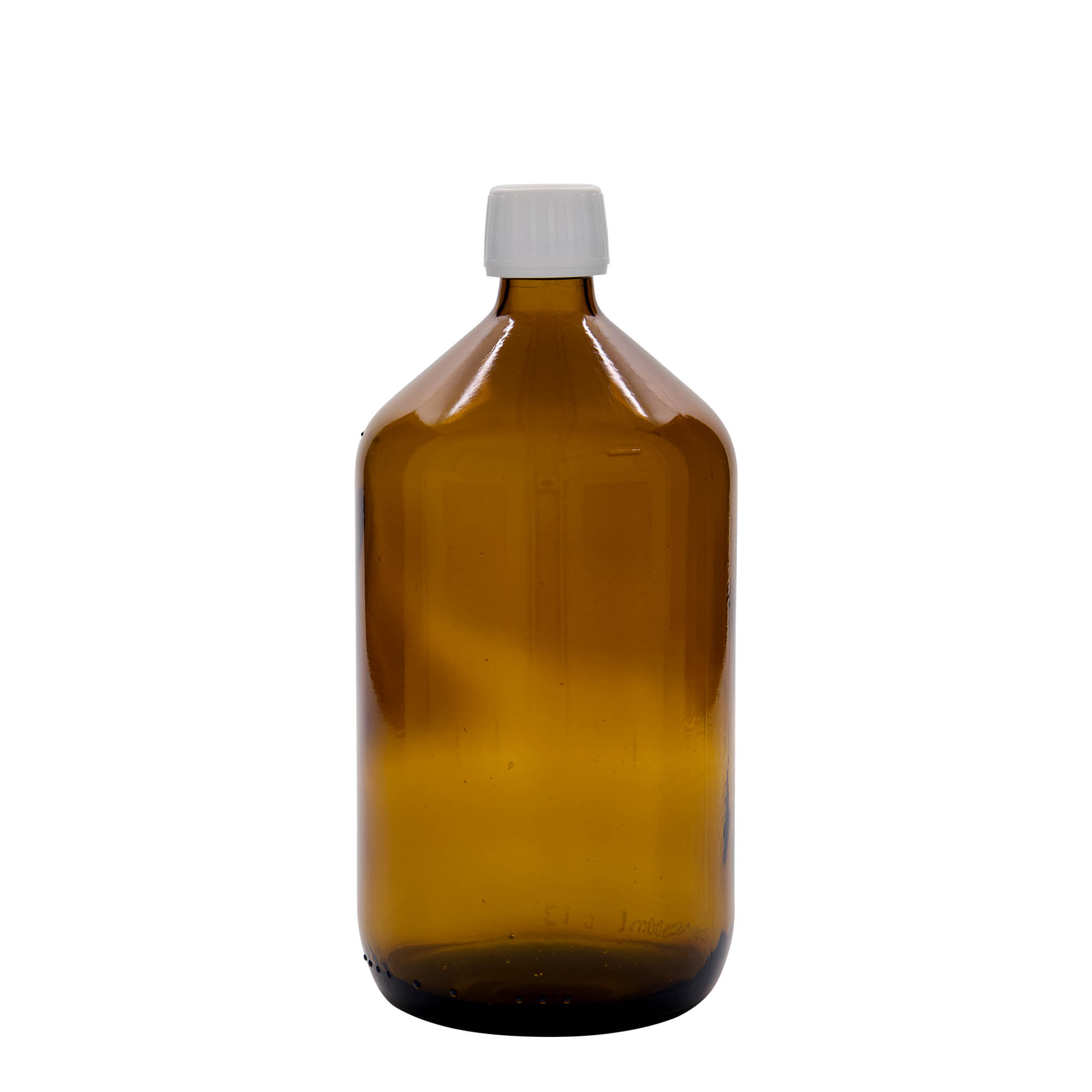 1.000 ml Tıbbi şişe, kahverengi, cam, ağız: PP 28