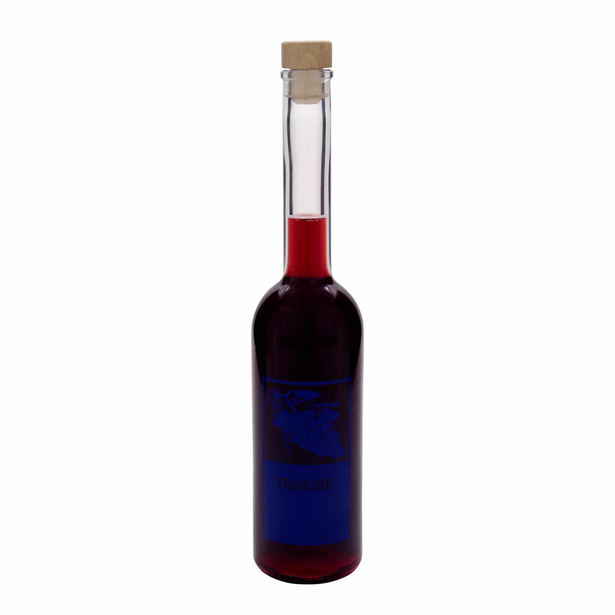 500 ml Cam Şişe 'Opera', Motif: Üzüm, Ağız: Mantar