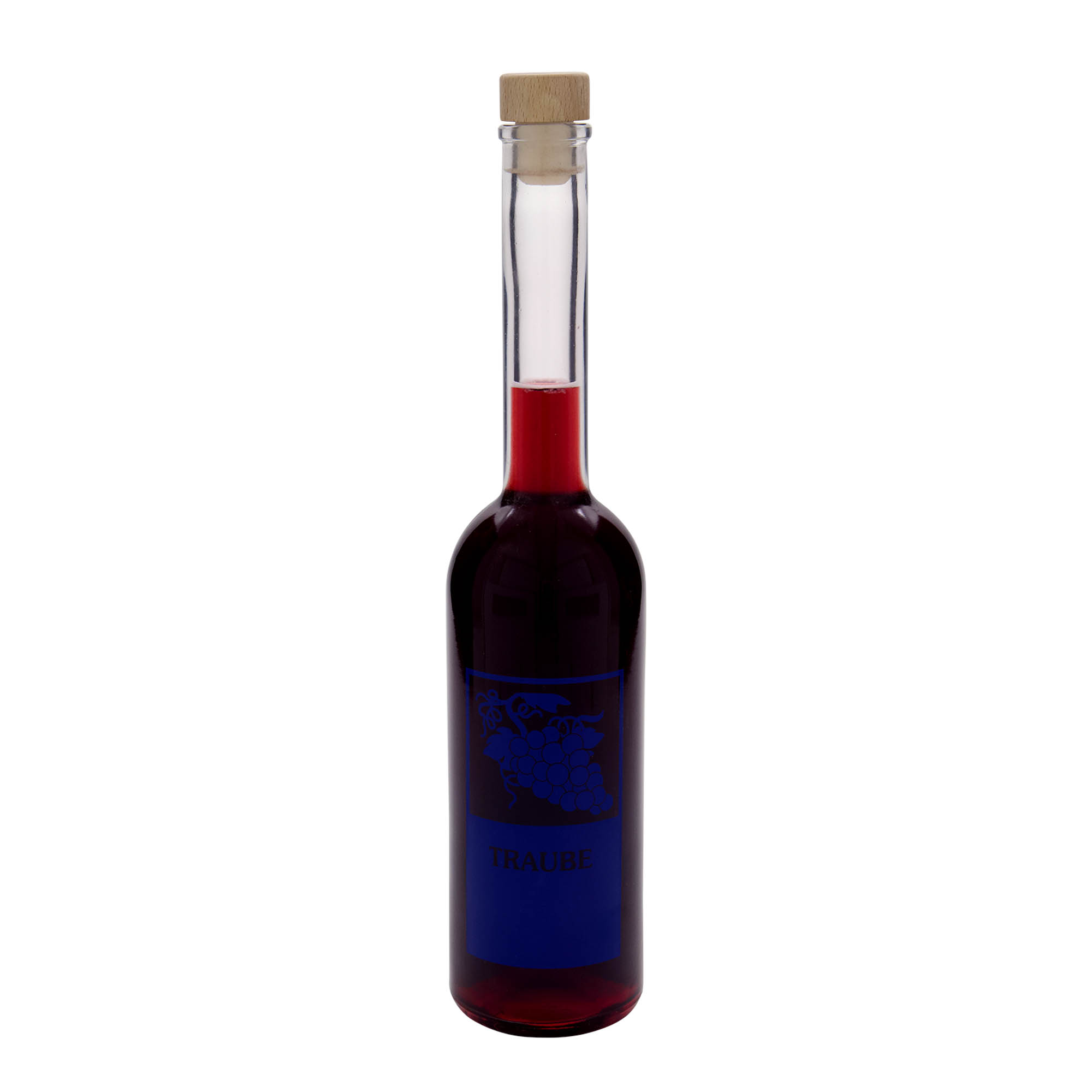 500 ml Cam Şişe 'Opera', Motif: Üzüm, Ağız: Mantar