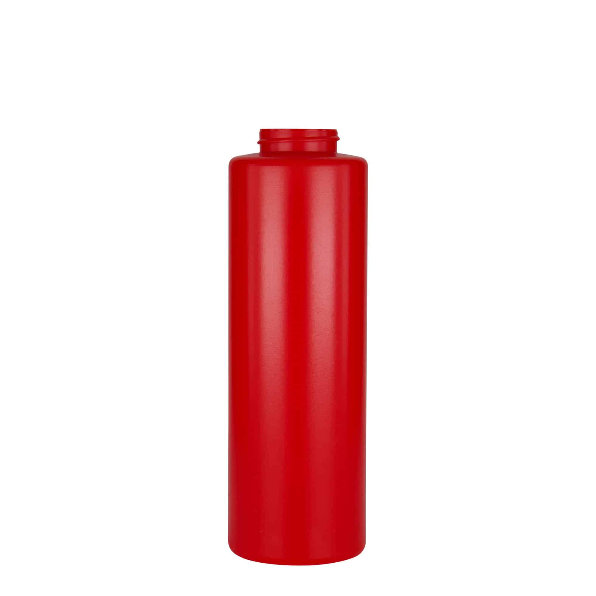 500 ml Sos şişesi, LDPE plastik, kırmızı, ağız: 38/400 500 ml Sos şişesi, LDPE plastik, kırmızı, ağız: 38/400