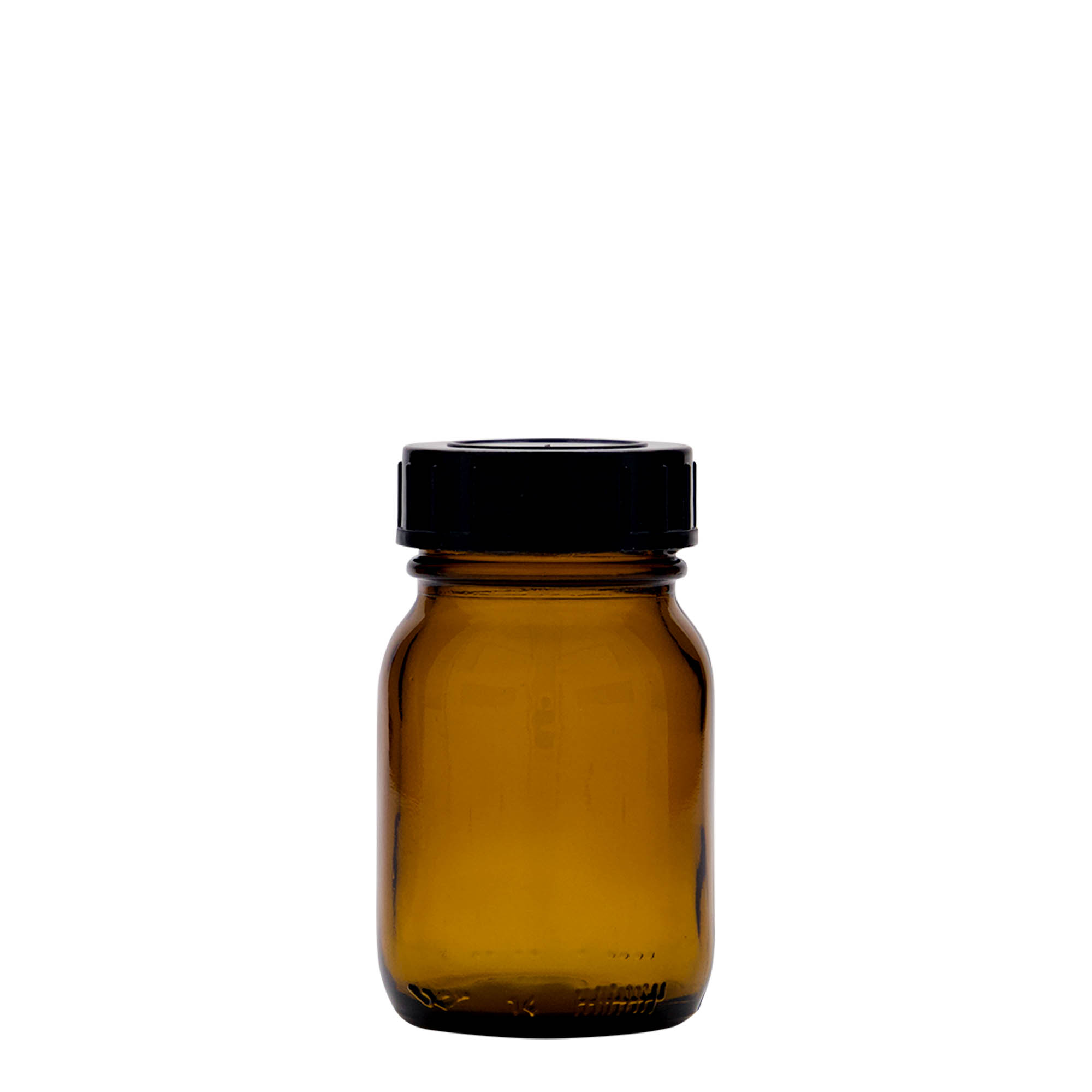 75 ml Geniş ağızlı cam, kahverengi, Ağız çapı: DIN 40 75 ml Geniş ağızlı cam, kahverengi, Ağız çapı: DIN 40