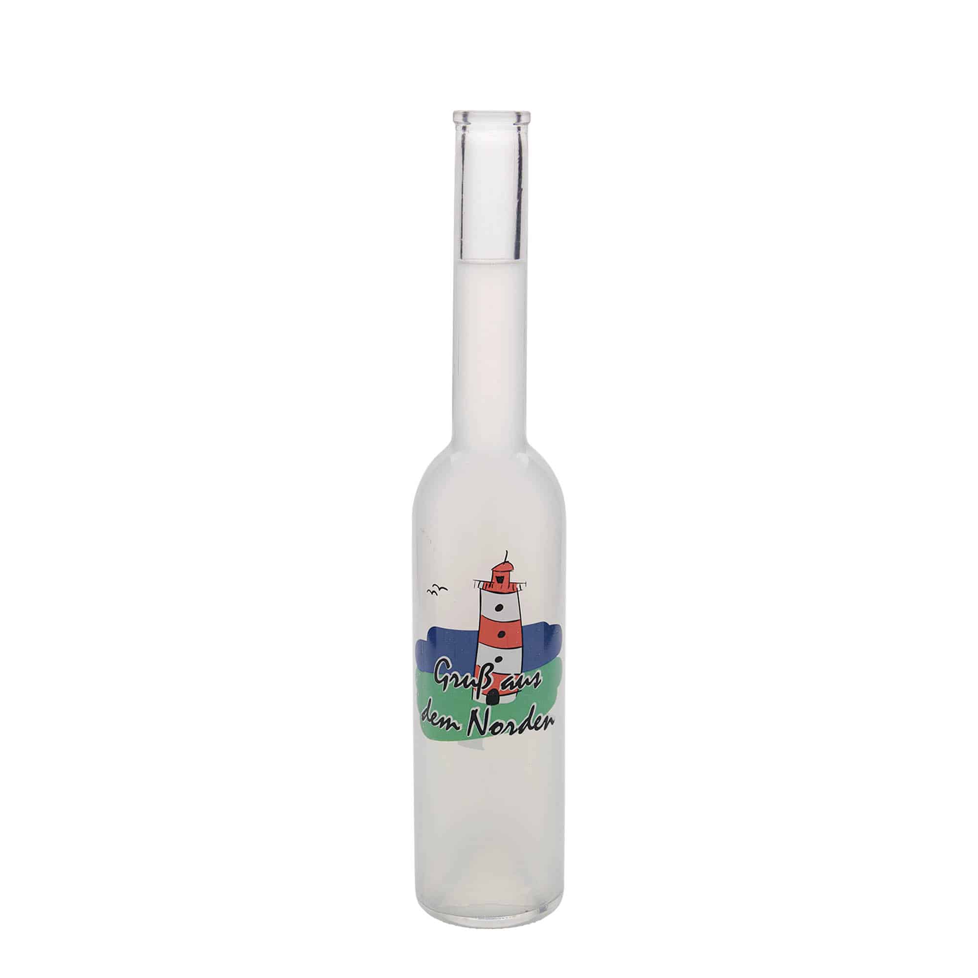 350 ml Cam Şişe 'Opera', Motif: Kuzey, Ağız: Mantar