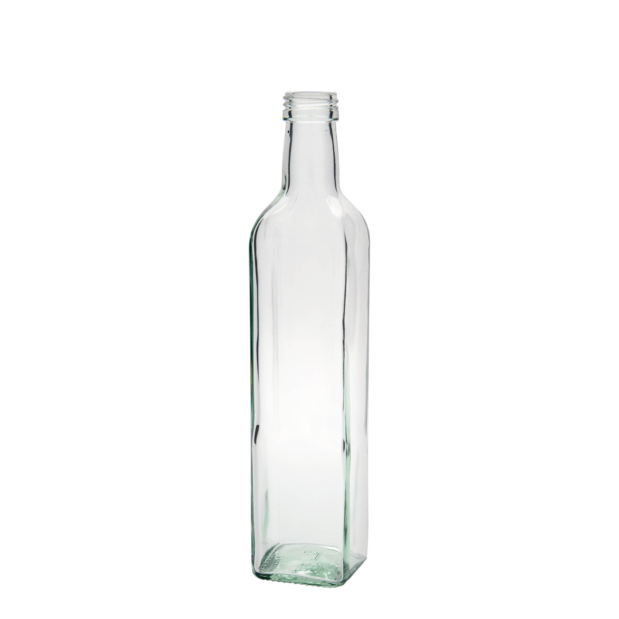 500 ml Cam şişe 'Marasca', kare, ağız: PP 31,5