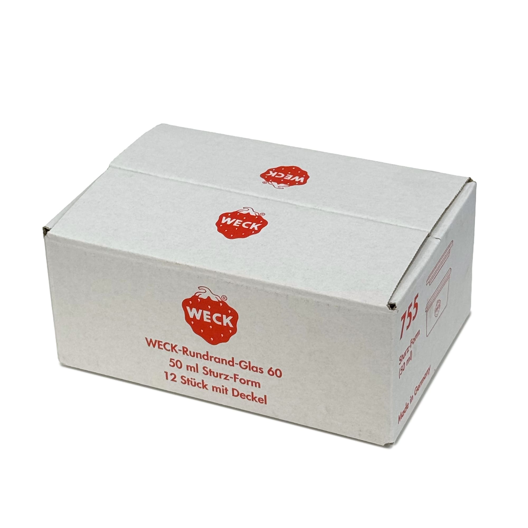 12x 50 ml WECK kavanoz cam kapaklı RR 60