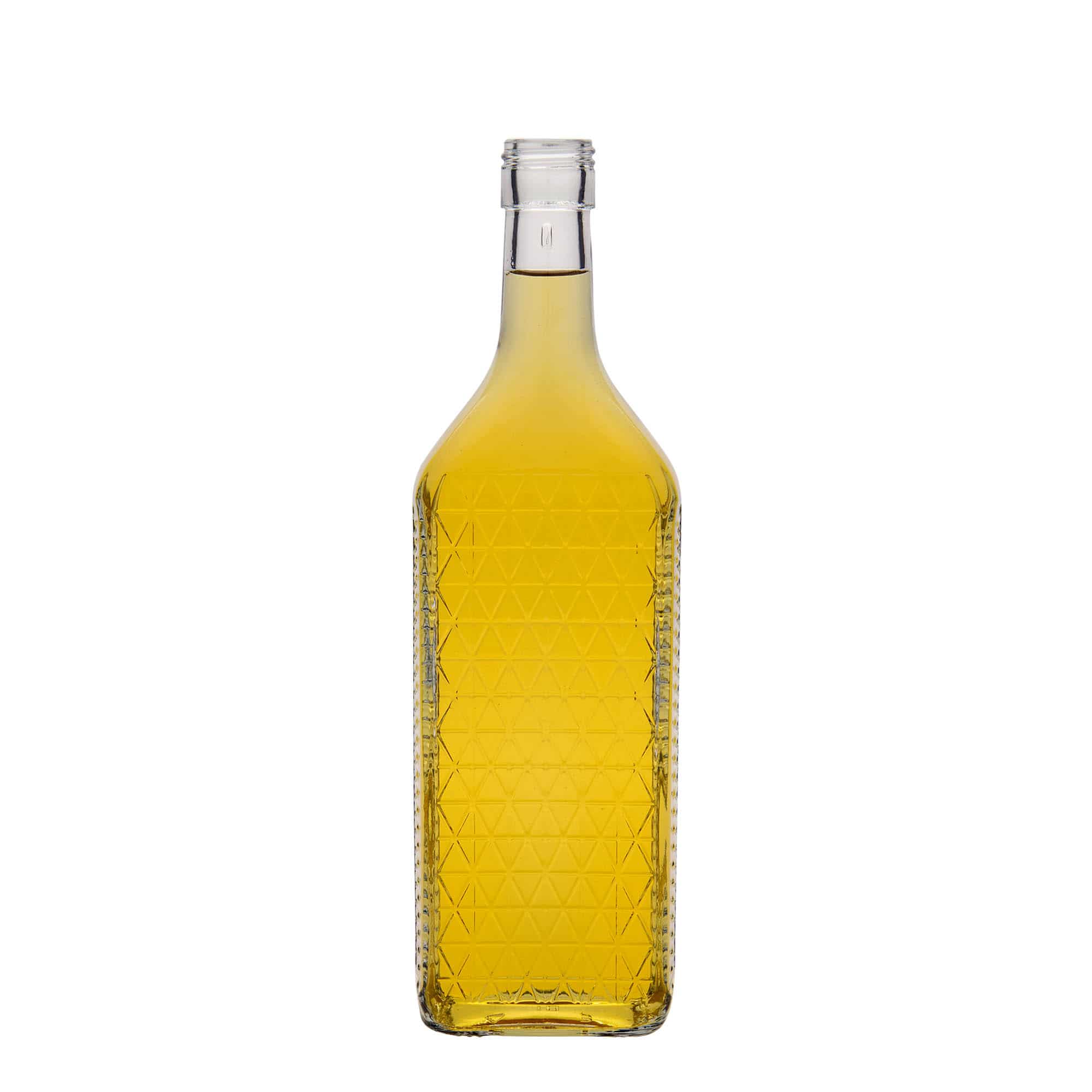 700 ml Cam Şişe 'Caruso', dikdörtgen, Ağız: PP 31,5