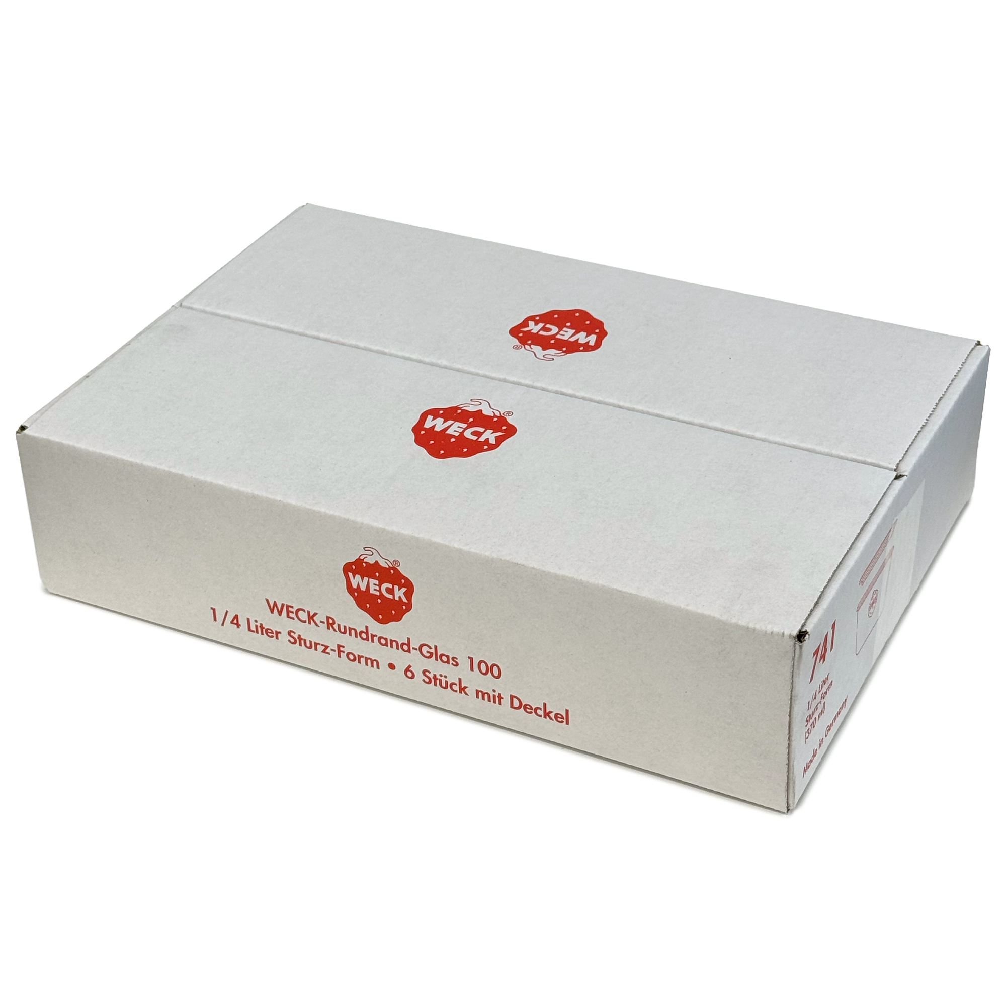 6x 370 ml WECK kavanoz cam kapaklı RR 100