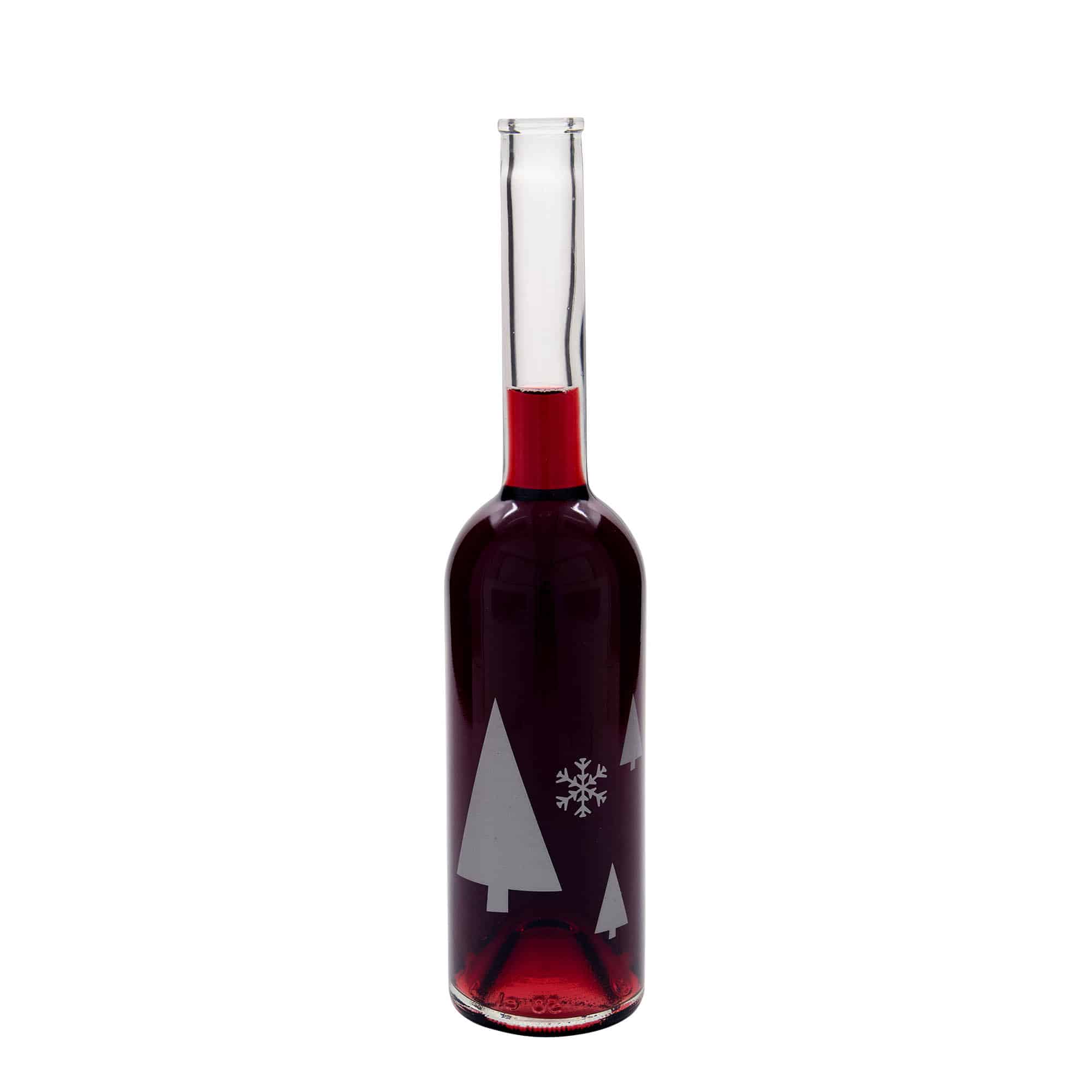 500 ml Cam Şişe 'Opera', Motif: Kar Taneleri, Ağız: Mantar
