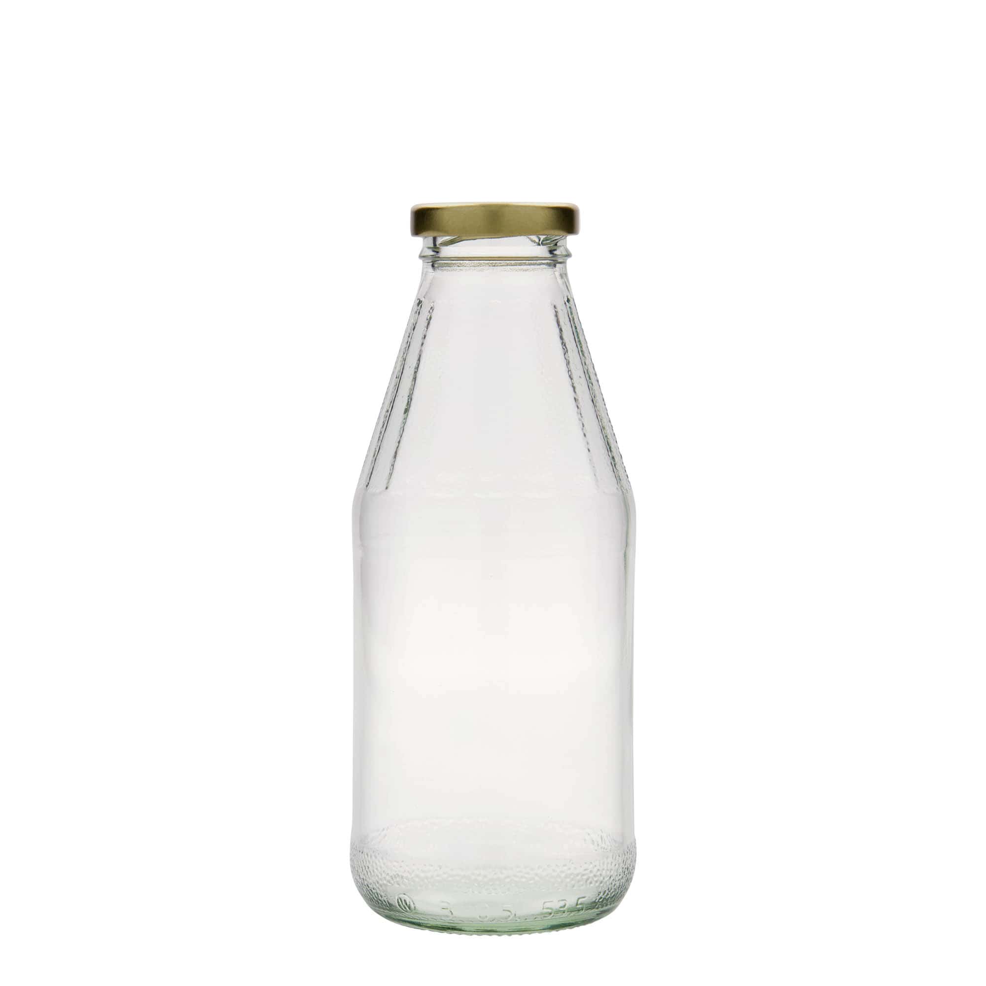 500 ml Geniş Ağızlı Evrensel Şişe, Cam, Ağız: Vidalı Kapak (TO 43)