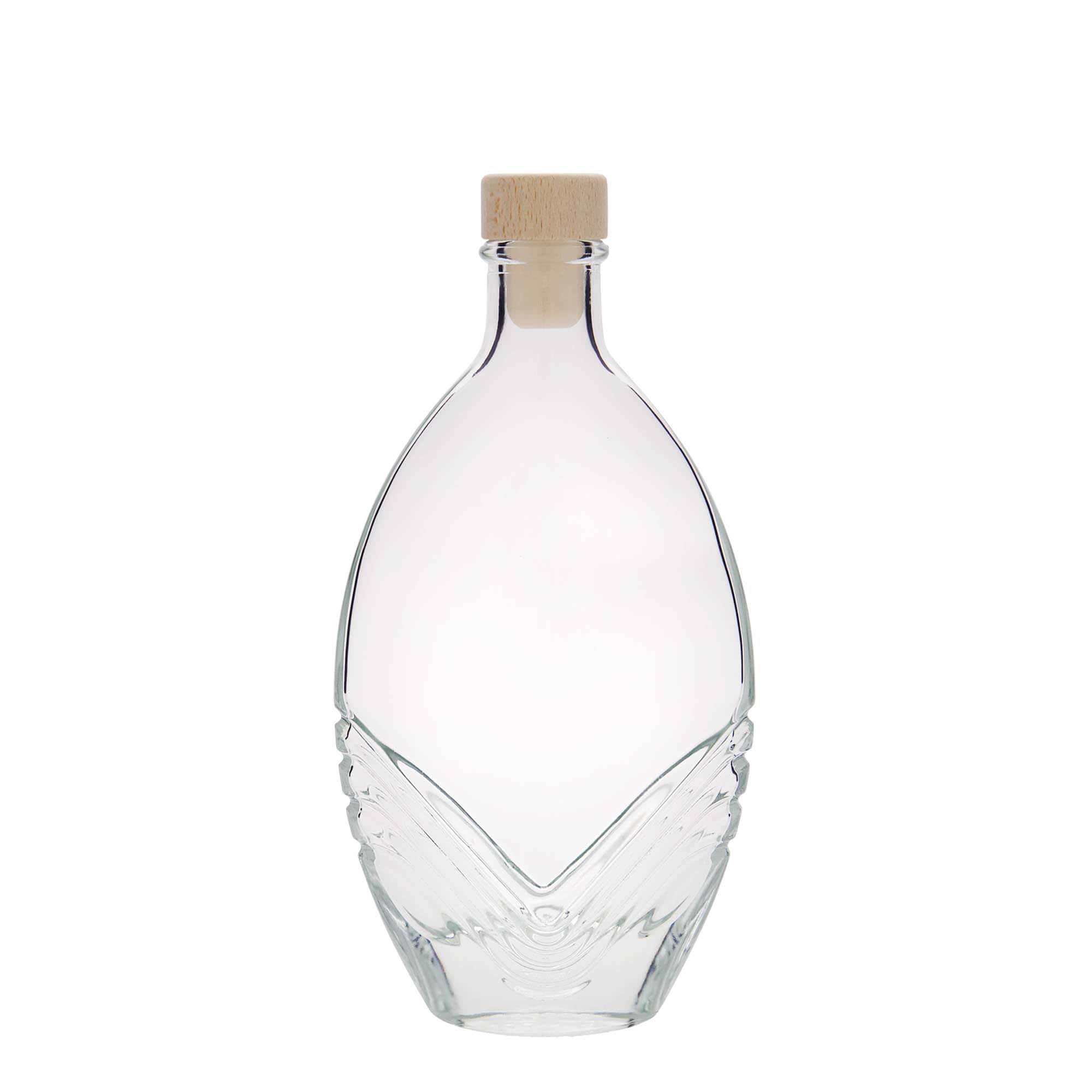 200 ml cam şişe 'Florence', oval, ağız: mantar