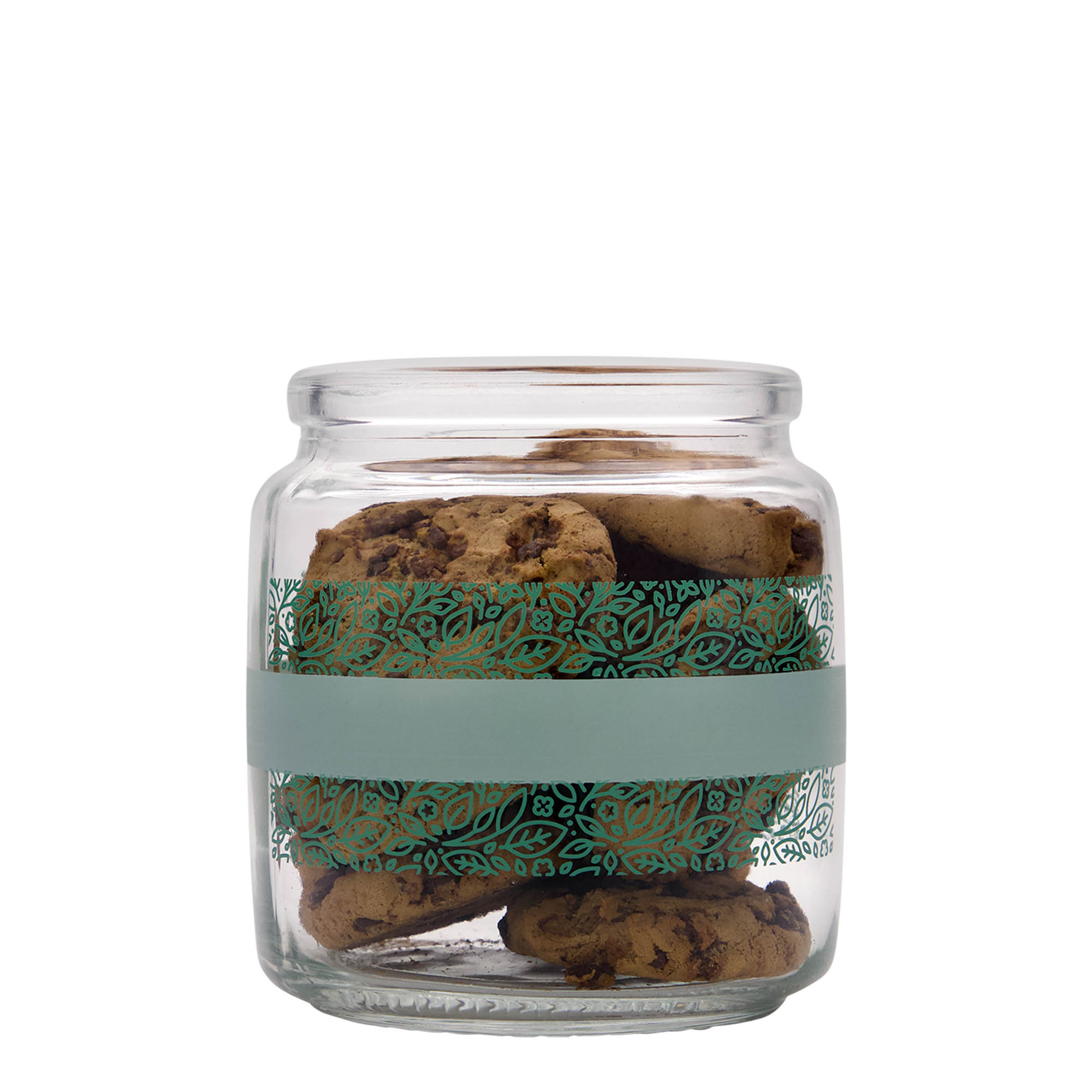 750 ml Mantar Kapaklı Cam Şişe 'Giara', Motif: Naturalmente verde, Ağız: Mantar