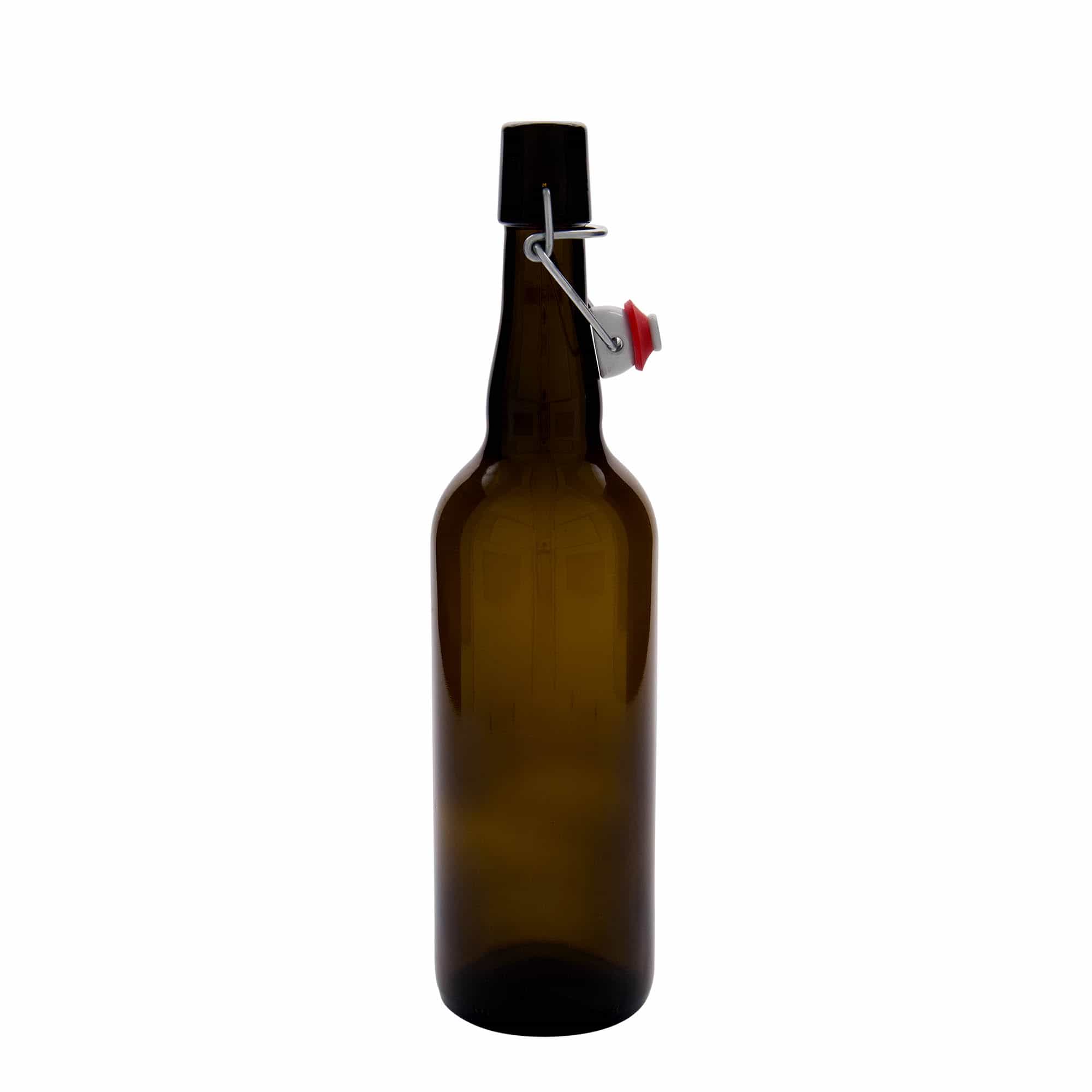 750 ml Bira Şişesi Belçika, Cam, kahverengi, Ağız: Mandallı kapak